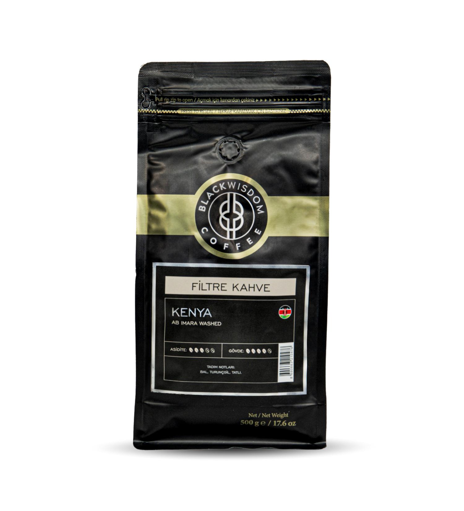 Black Wisdom Kenya Ab Imara Washed Coffee Beans 250g