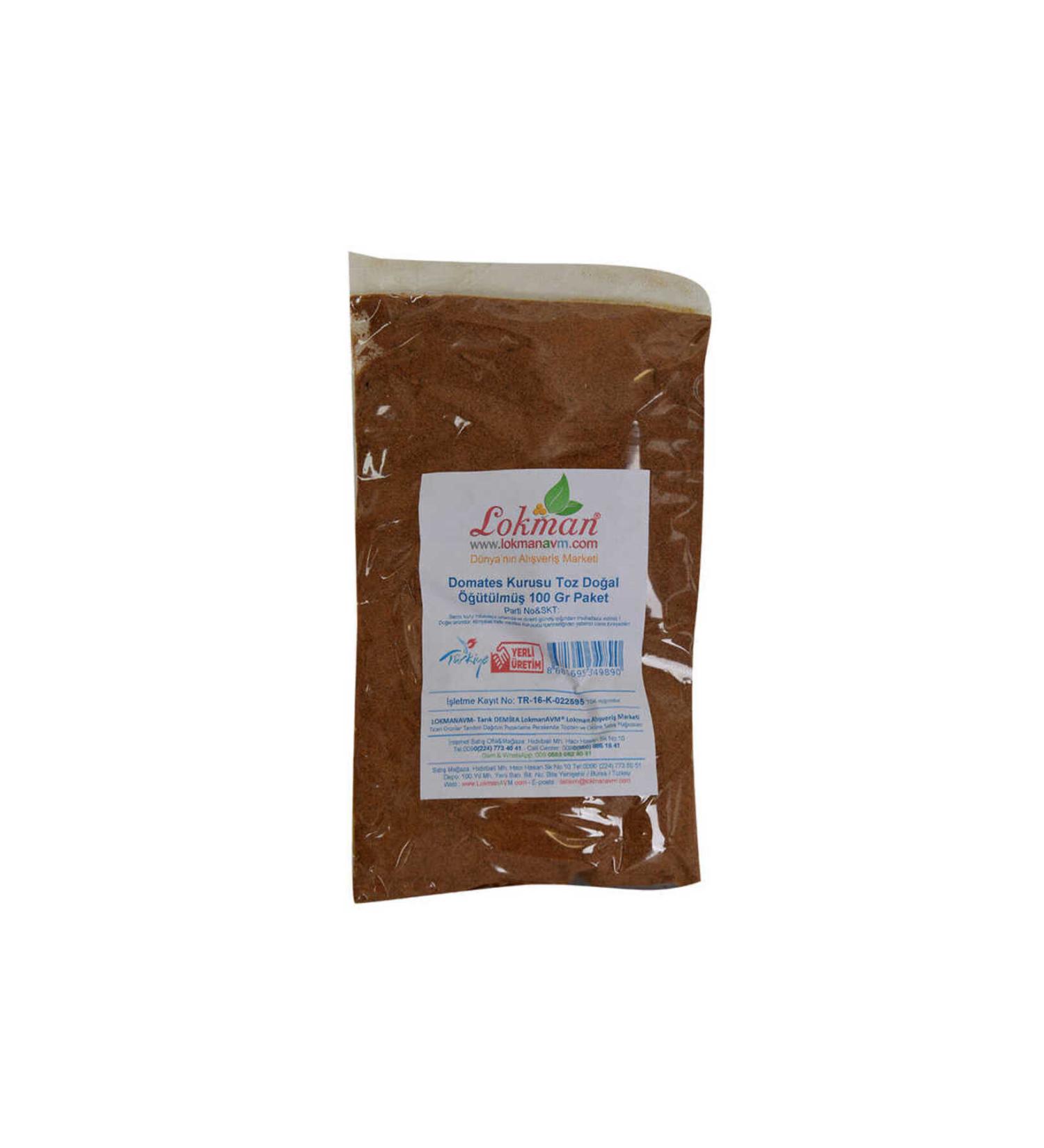 colezium Dried Tomato Powder Natural Ground 100 Gr Package