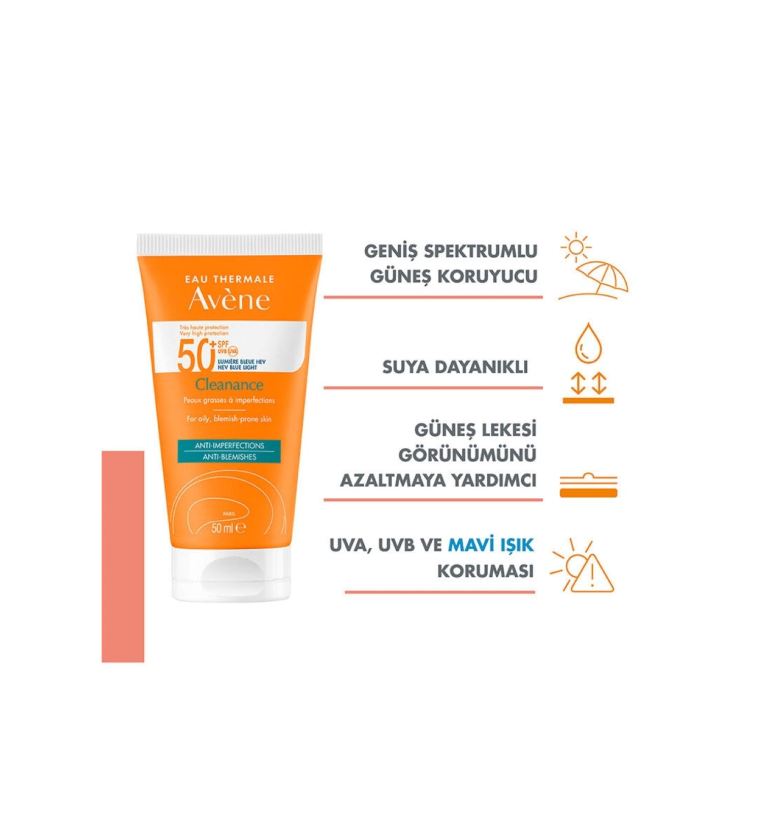 Avene Solaire Cleanance SPF 50+ Sunscreen for Oily Skin 50 ml/GEMASC4D49-711ED8 - Buy Online on GoSupps.com