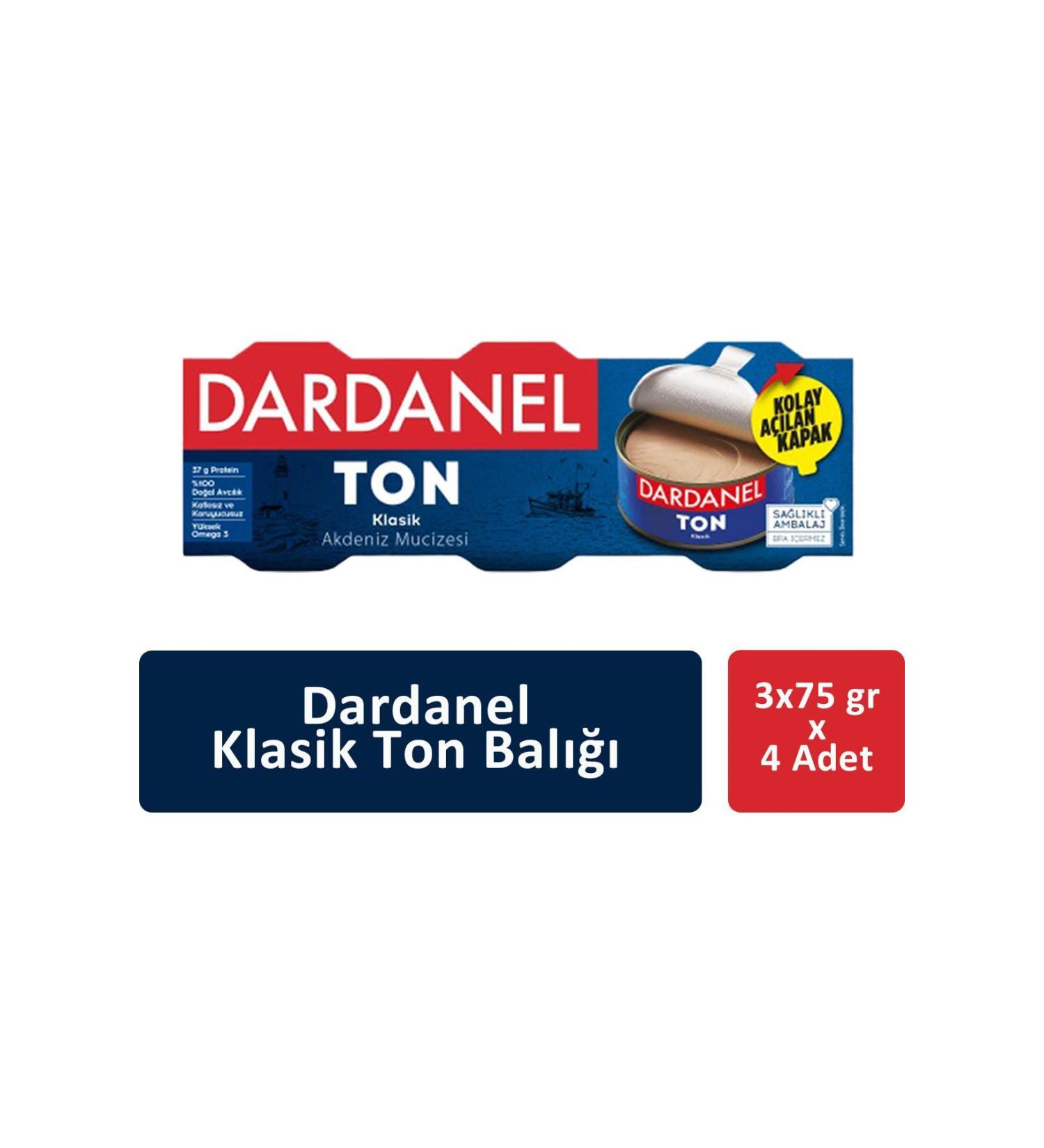Dardanel Classic Tuna 3 x 75 gr x 4 Pieces