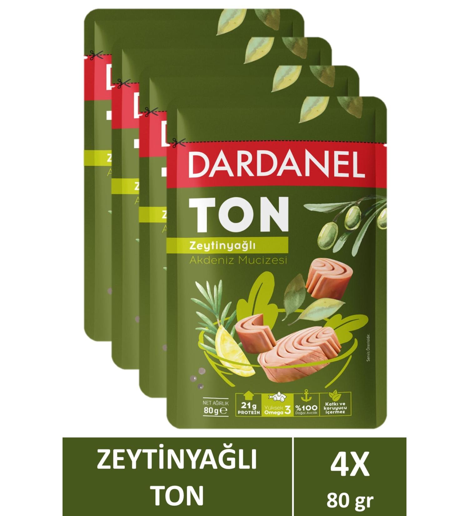 Dardanel Olive Oil Tuna Bag 80 gr X 4 Pieces - Buy Online on GoSupps.com