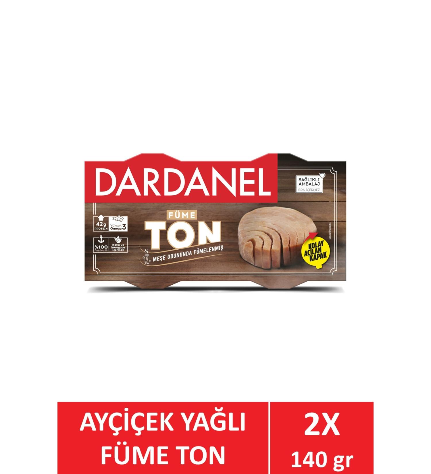 Dardanel Sunflower Oil Smoked Tuna 2x140 gr - Buy Online on GoSupps.com