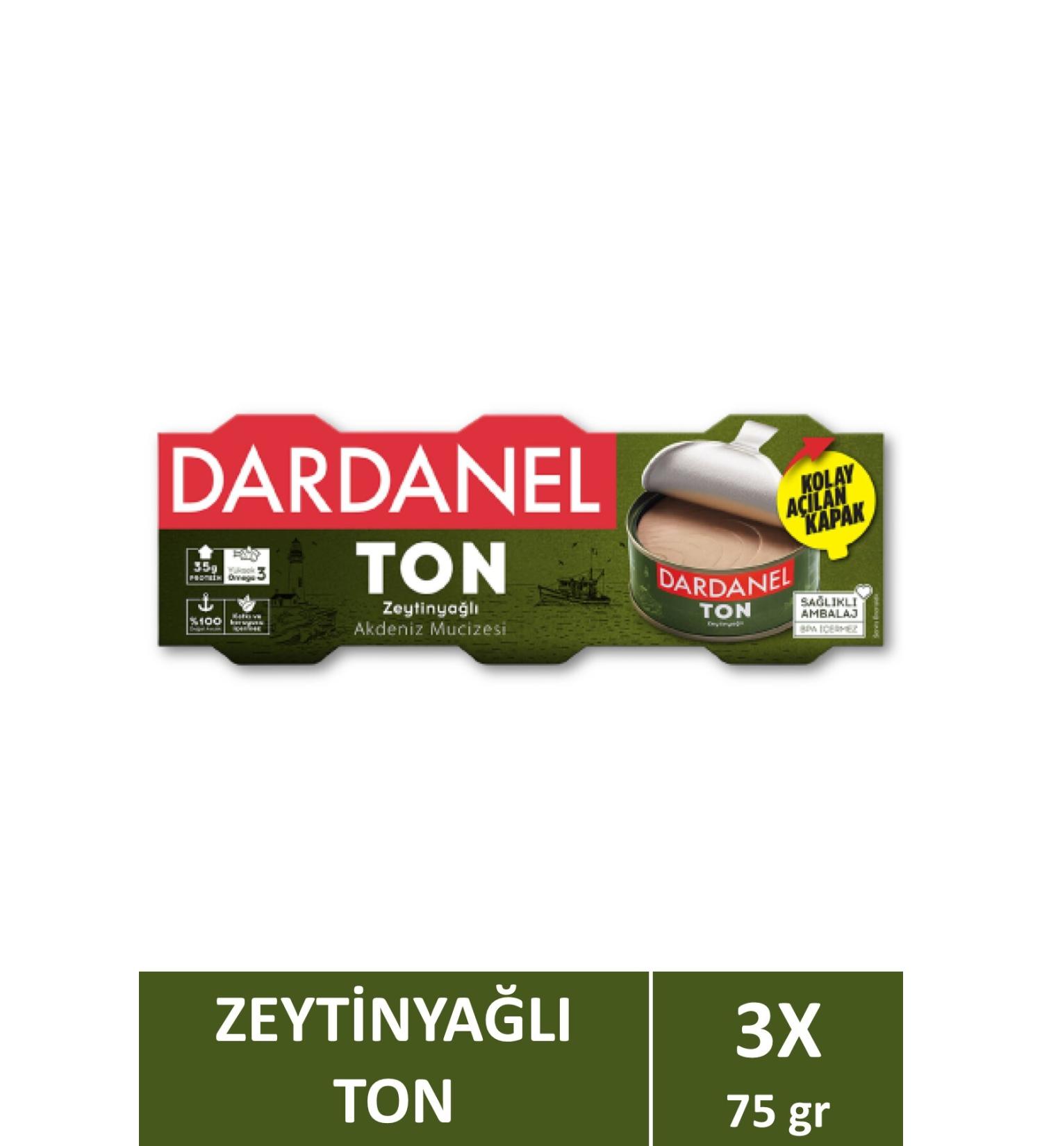 Dardanel Tuna with Olive Oil 3x75 gr - Buy Online on GoSupps.com