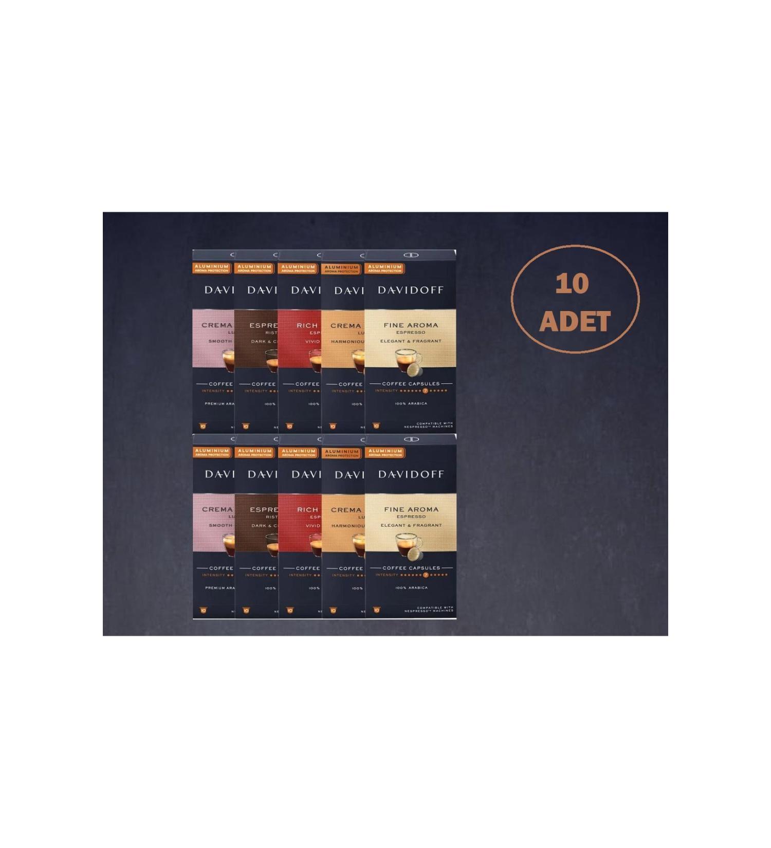 Davidoff DAV DOFF 10X10 Capsule Coffee (Nespresso Compatible) davidoff 5 varieties