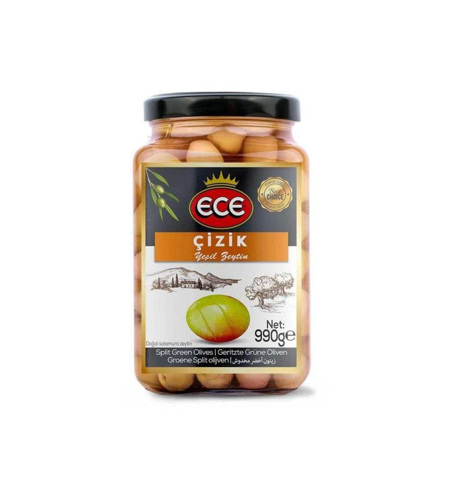 Ece Green Scratched Olives 550 Gr. (2 PACK)