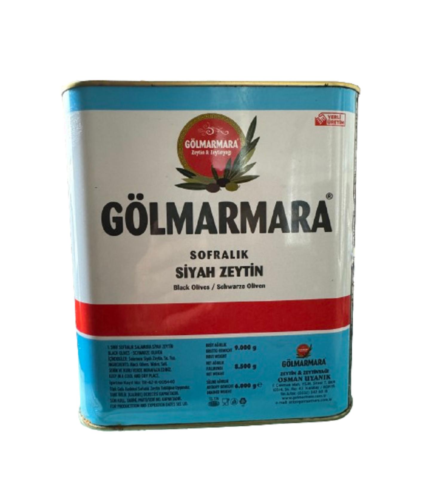 G LMARMARA Black Olives in Brine 6 Kg