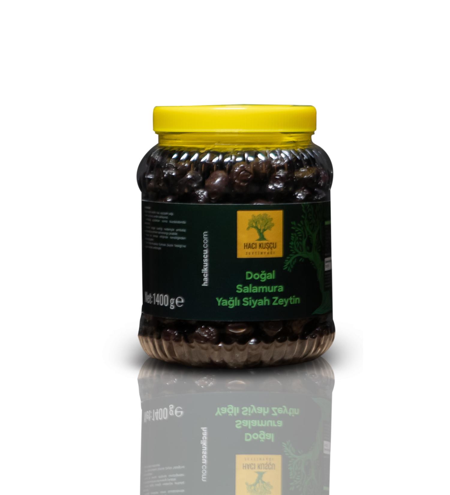 Hac Ku u Olive Oil Natural Brine Black Olives 1400 Grams
