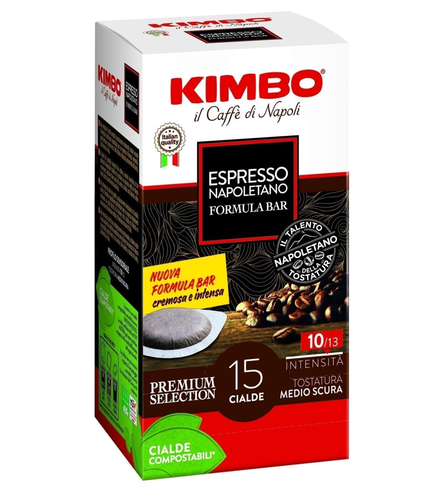Kimbo Cialde Espresso Napoletano Flat Pod Compatible Capsule Coffee (IN A BOX OF 15) - Buy Online on GoSupps.com