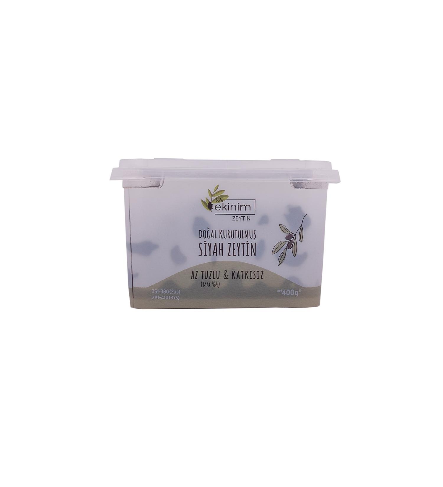 Life Ekinim Natural Dried Less Salty Black Olives 400 gr