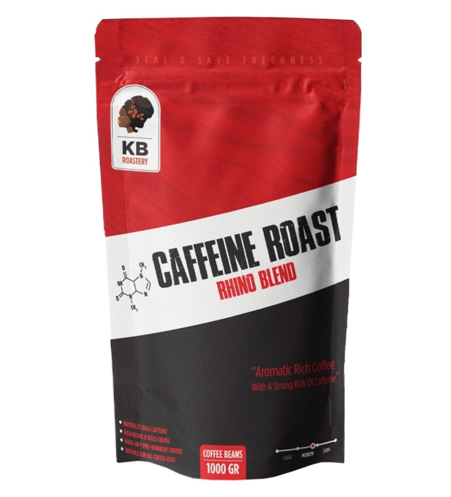 KOFFIEBOON Rhino Blend - 1 Kg - Bean Coffee - 2 Times Caffeine Coffee - Athlete Coffee - Awakening Delicious Coffee - Buy Online on GoSupps.com