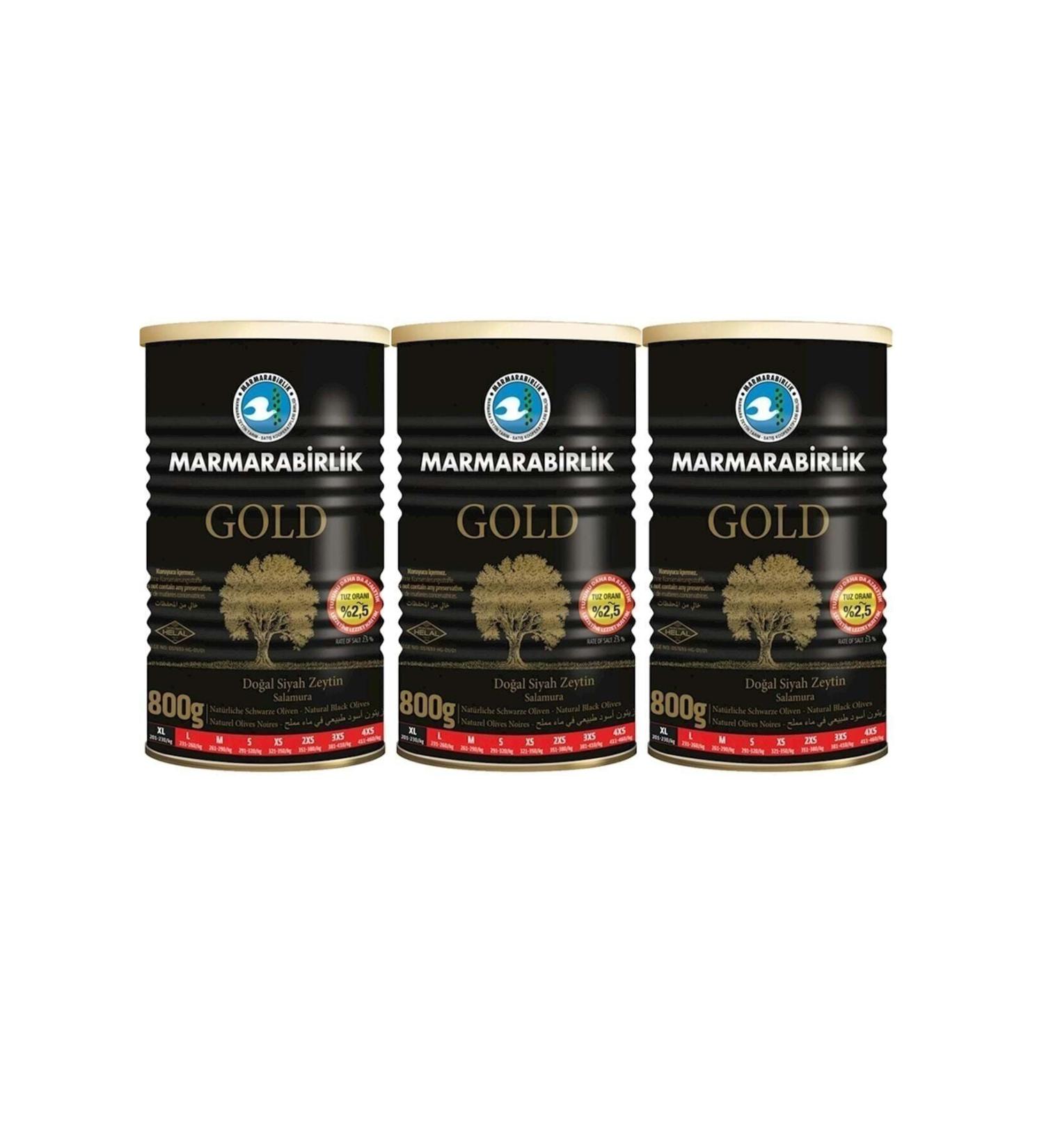 Marmarabirlik Gold Black Olives 800 gr - 6-Pack