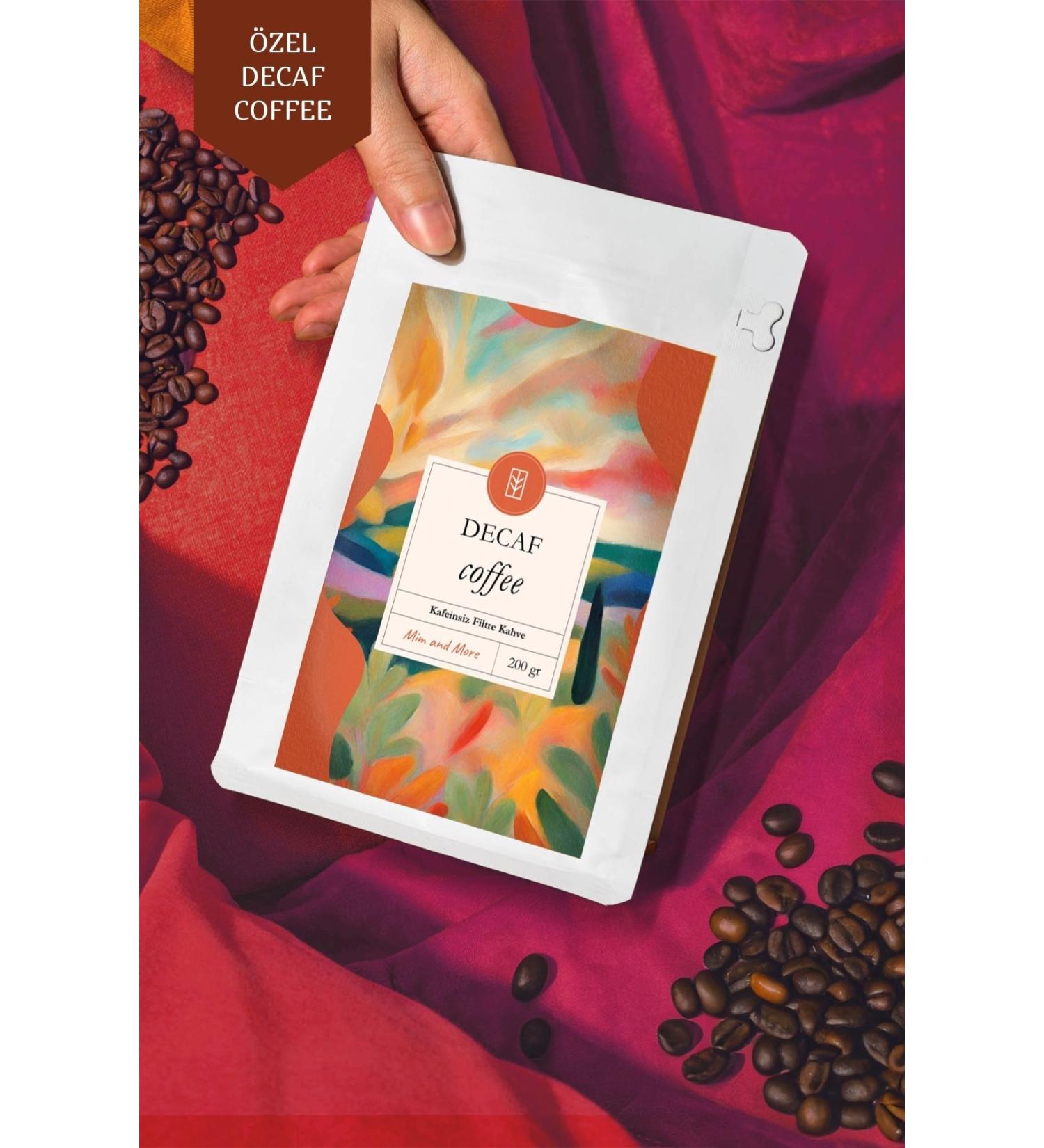 Mim and More Decaf Coffee Decaffeinated Coffee Beans 200 Gr - Buy Online on GoSupps.com