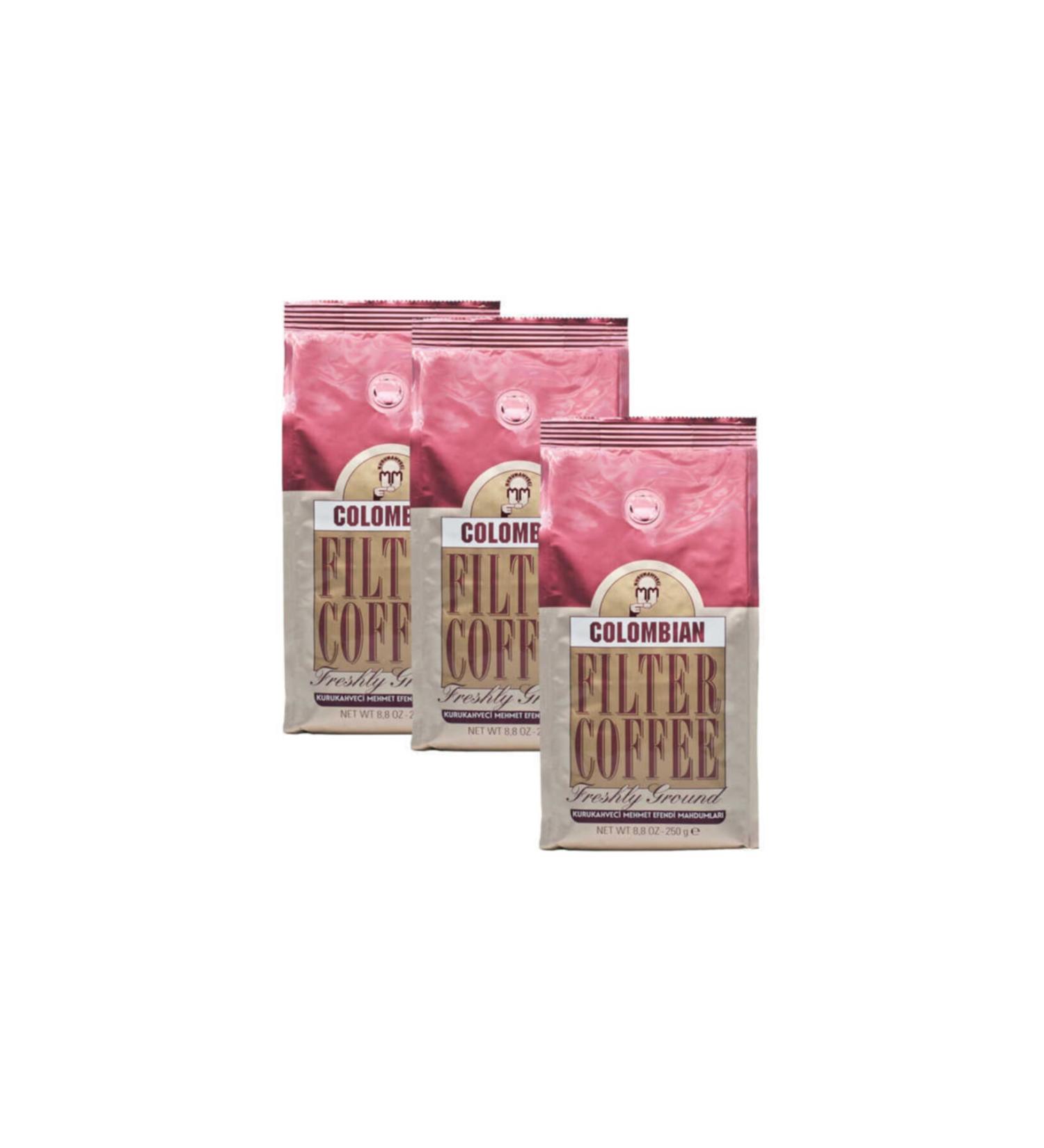 Mehmet Efendi Colombian Filter Coffee Ground 250 Gr 3 Pieces