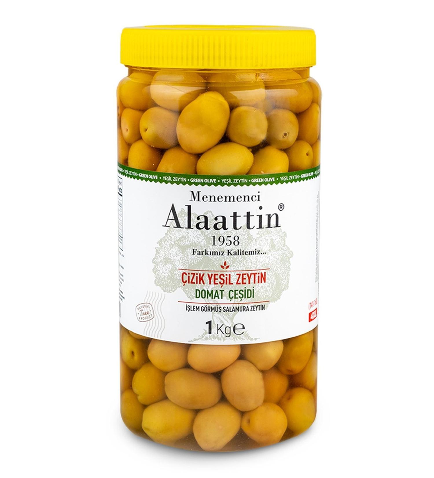 Menemenci Alaattin Tomato Cracked Green Olives 1kg