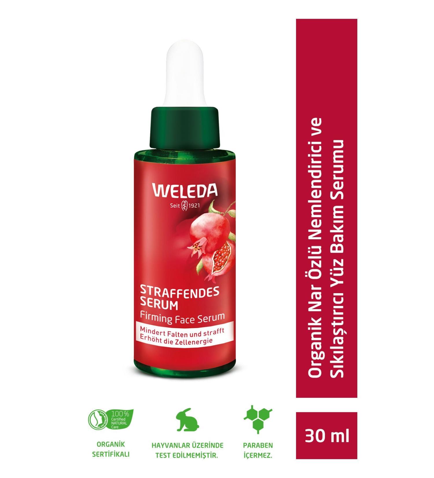 Weleda Pomegranate & Maca Peptides Pomegranate Extract Moisturizing and Firming Face Care Serum 30ml - Buy Online on GoSupps.com