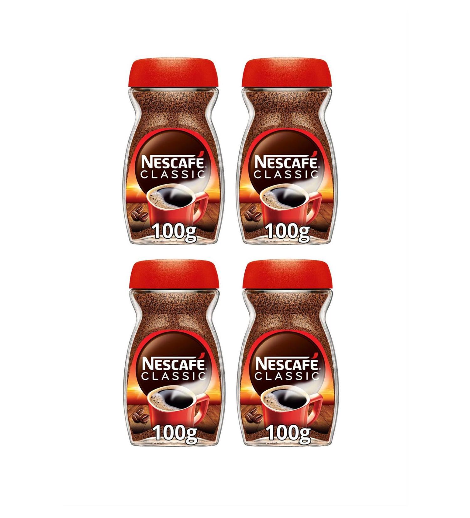 Nescafe Classic Coffee Glass 100 Gr X 4 Pieces