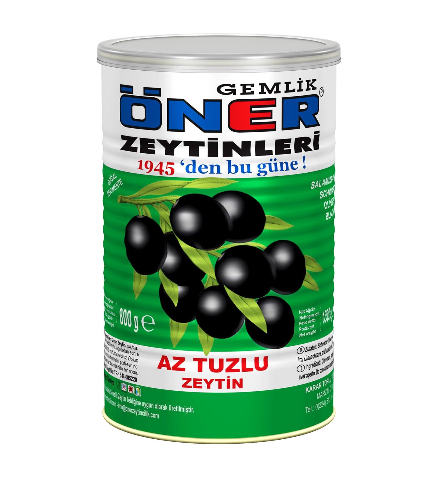 ner Olive ner Less Salty Black Olives Medium Size 800 Gr.