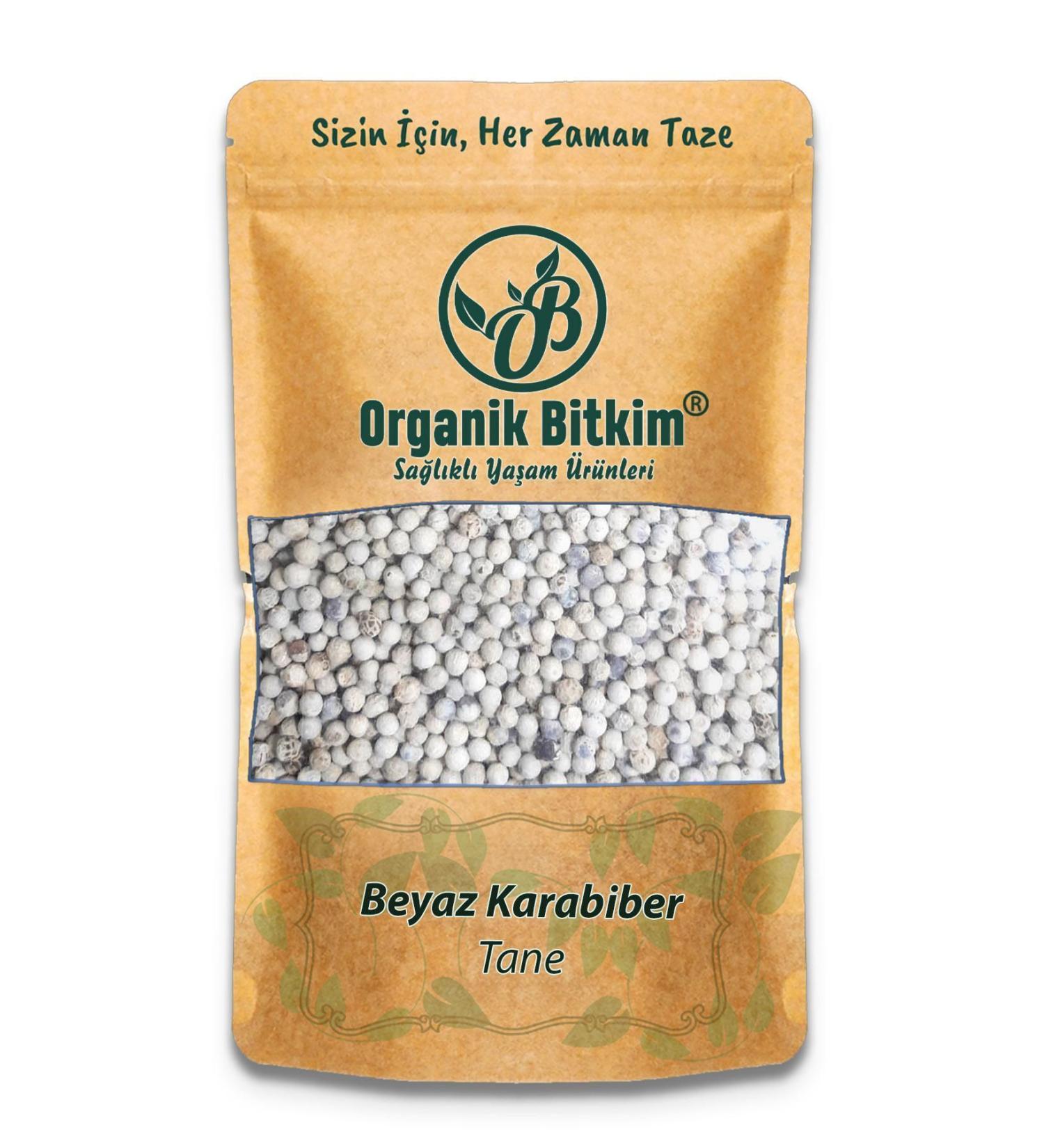 Organic Bitkim White Black Pepper Grain 100 gr