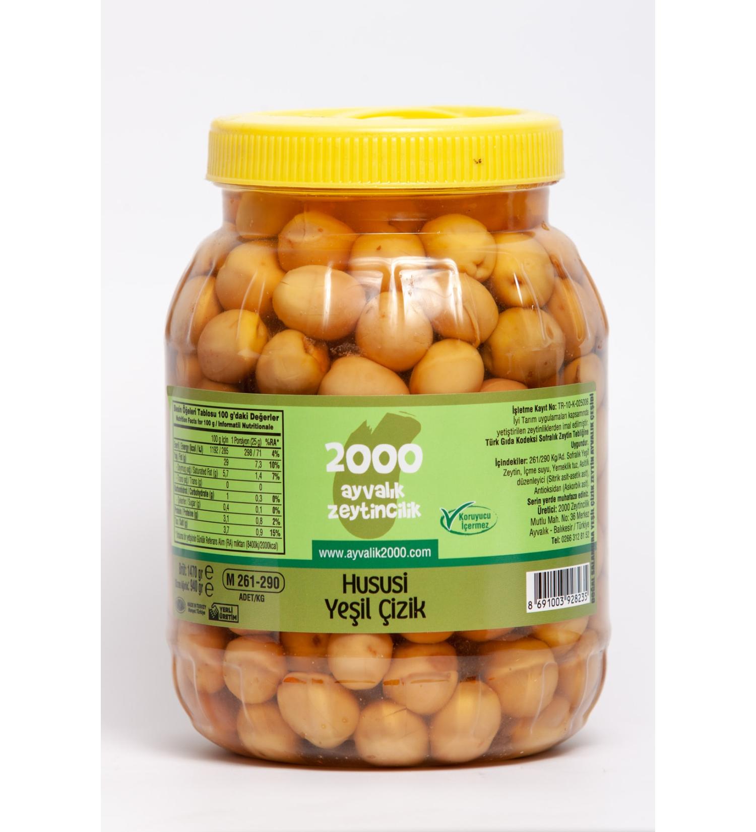 2000 AYVALIK OLIVE Special Green Scratched 940 Gr (m-261-290 Kg/pc)