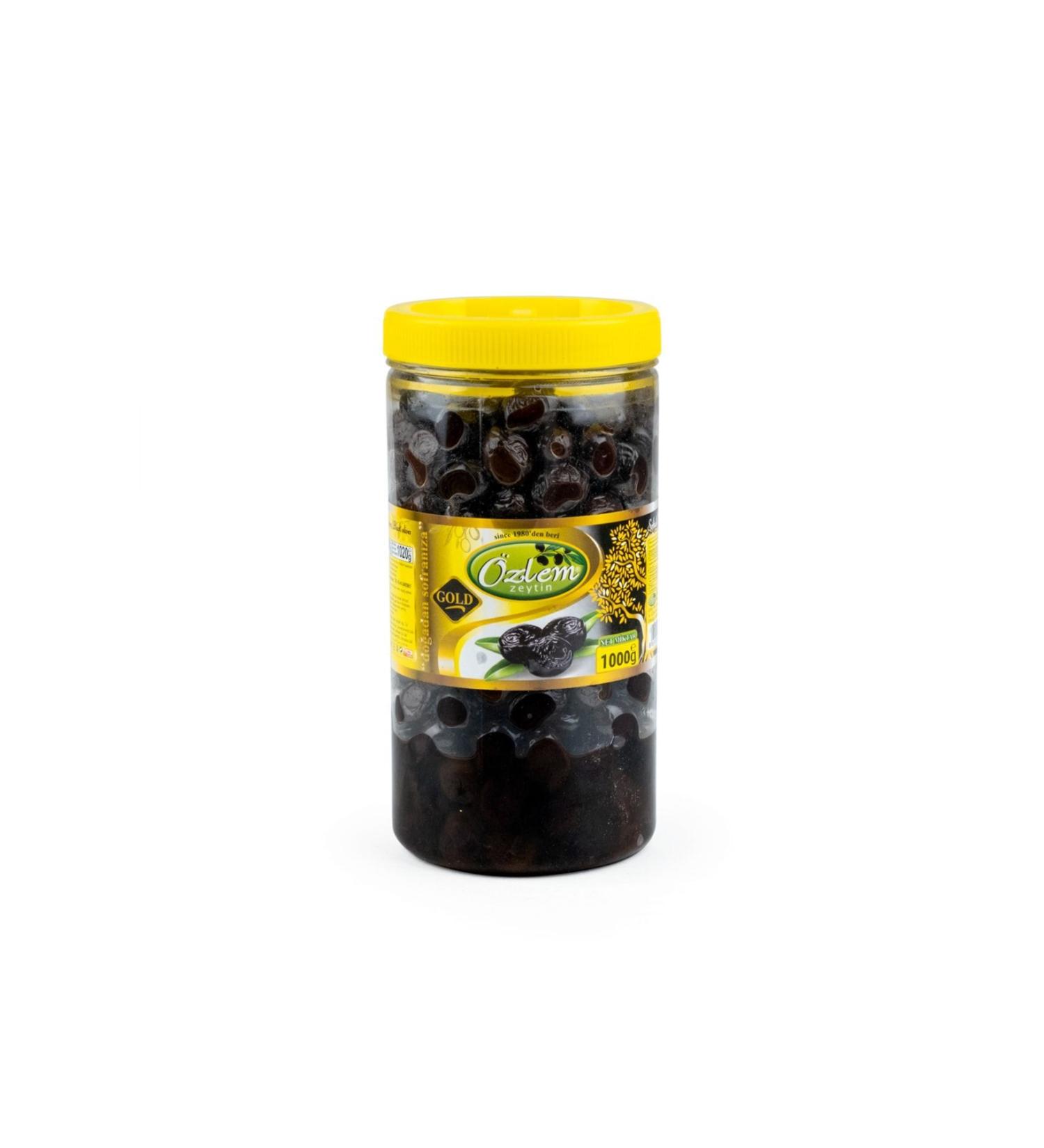 Ozlem Olive Ozlem Gold 900 gr Glass Pet Black Olives (230-260 KLB)