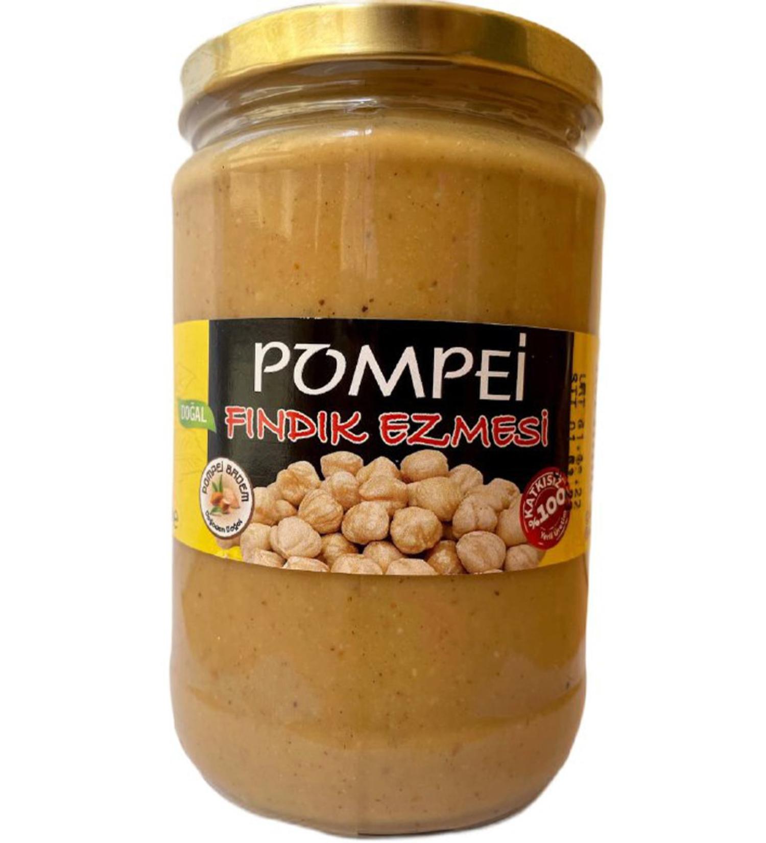POMPEI ALMOND 600 Gr Organic Natural Additive-Free Gluten-Free Local Plain 0 Hazelnut Paste