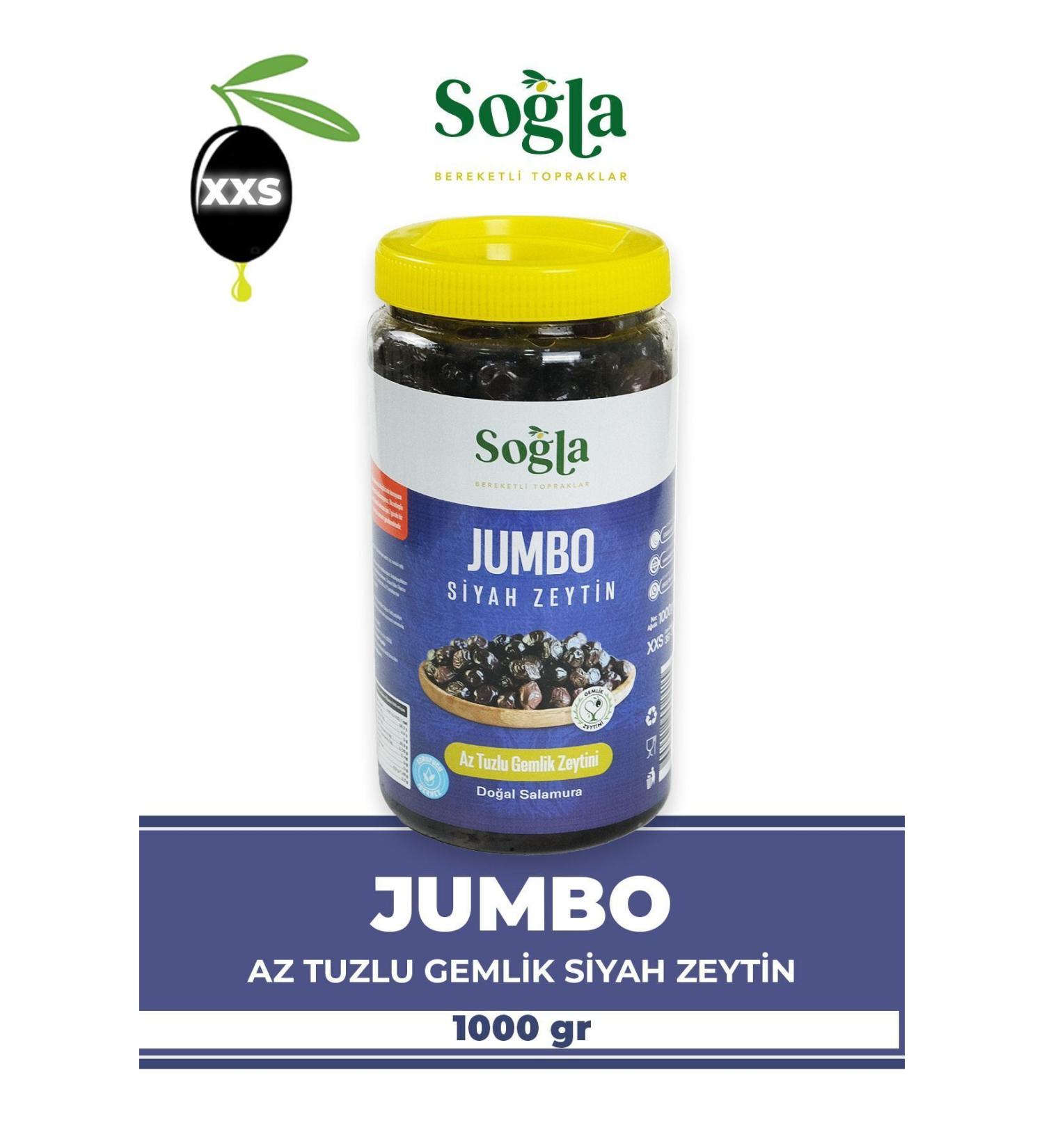 SO LA OLIVE Jumbo 351-380 Caliber Black Olives 1000gr - Buy Online on GoSupps.com
