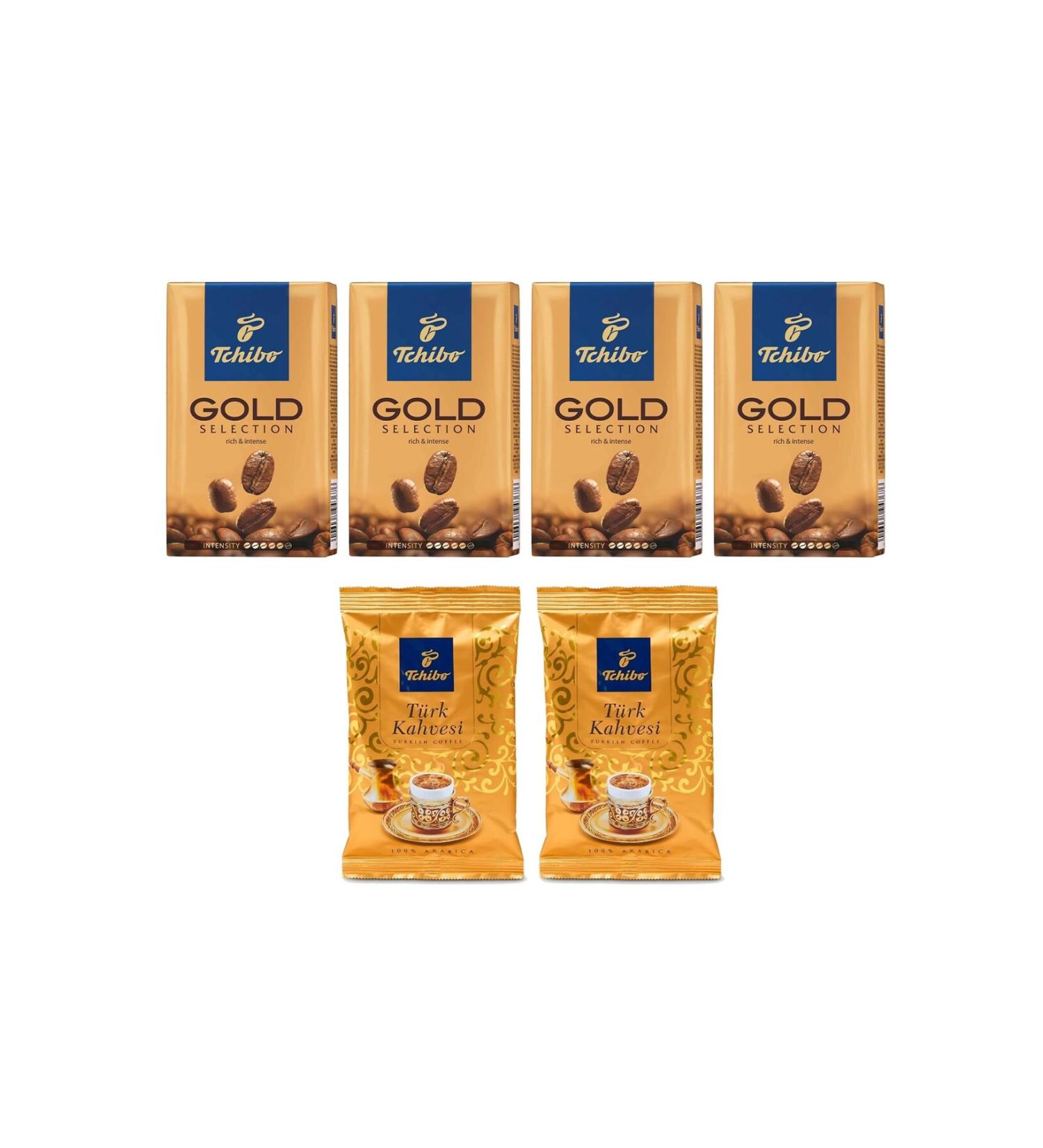 Tchibo Gold Filter Coffee 250 gr 4 Pieces + Turkish Coffee 100 gr 2 Pieces