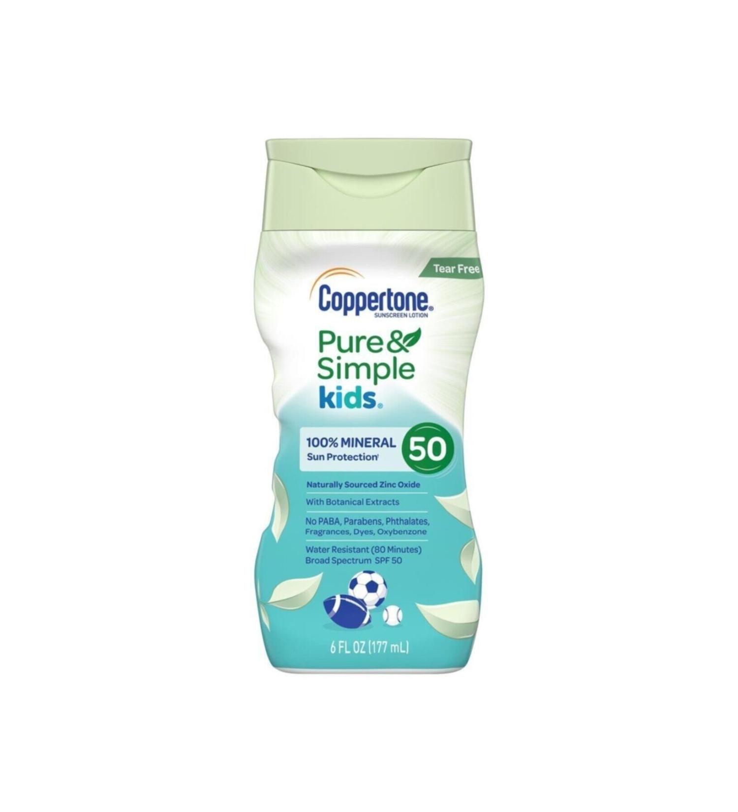Coppertone Kids Pure & Simple Spf50 Children's Sunscreen Lotion 177 ml