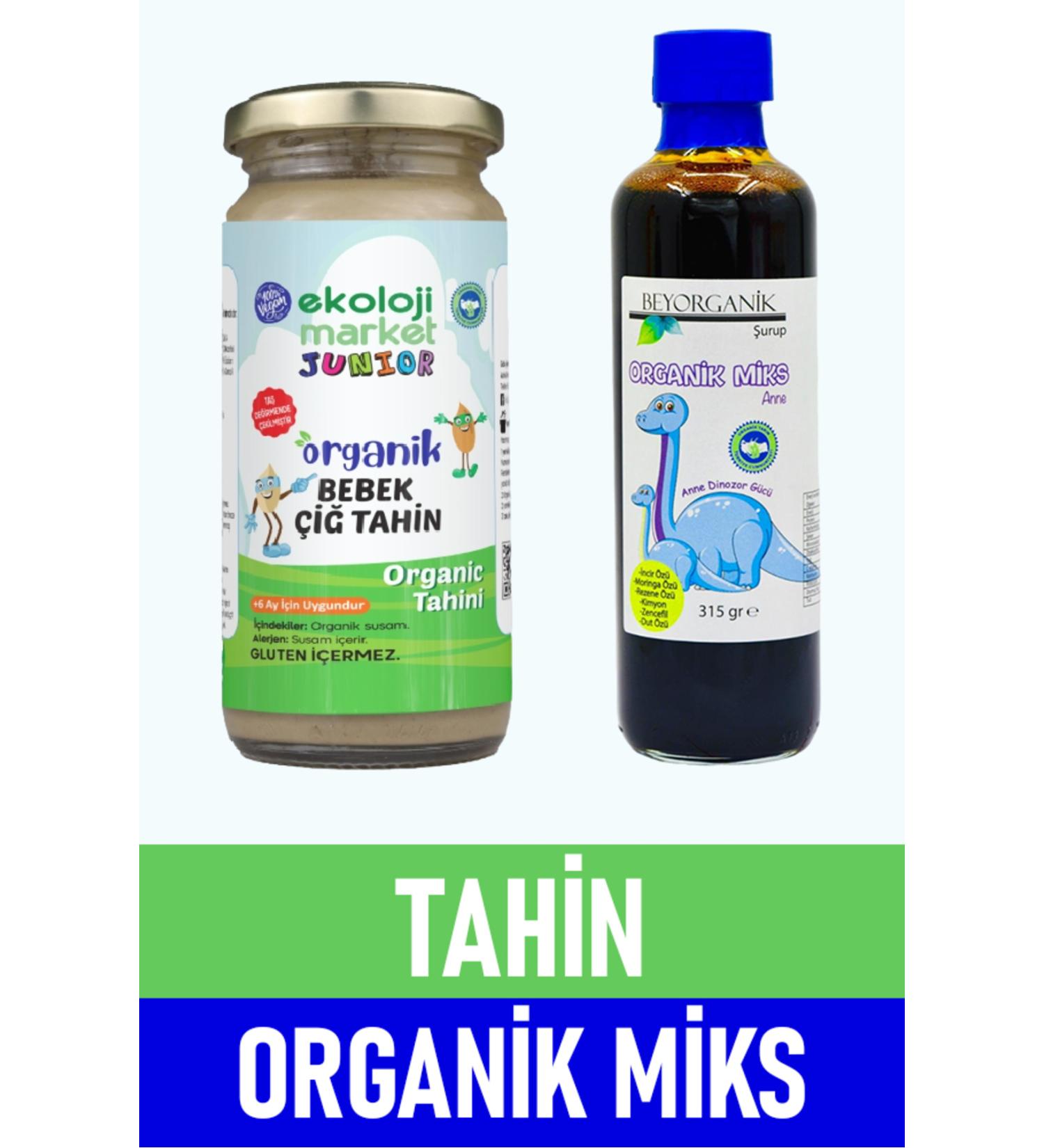 Ekoloji Market Organic Raw Tahini 230 gr + Organic Mix Mother 315 gr - Buy Online on GoSupps.com