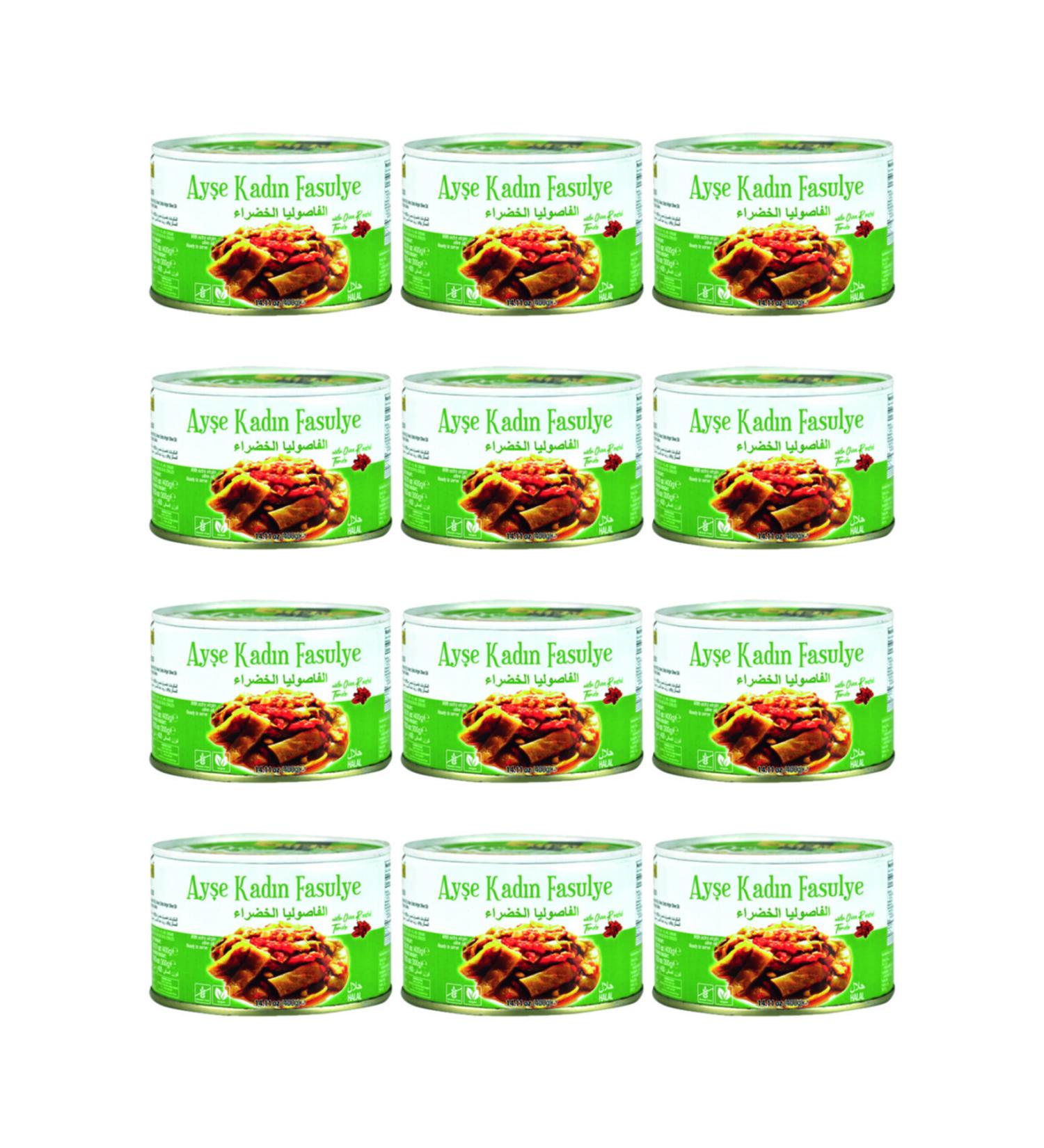 Gurme212 Canned Ay e Kad n Beans Ready Meal Appetizer (12 Pieces X 400gr)