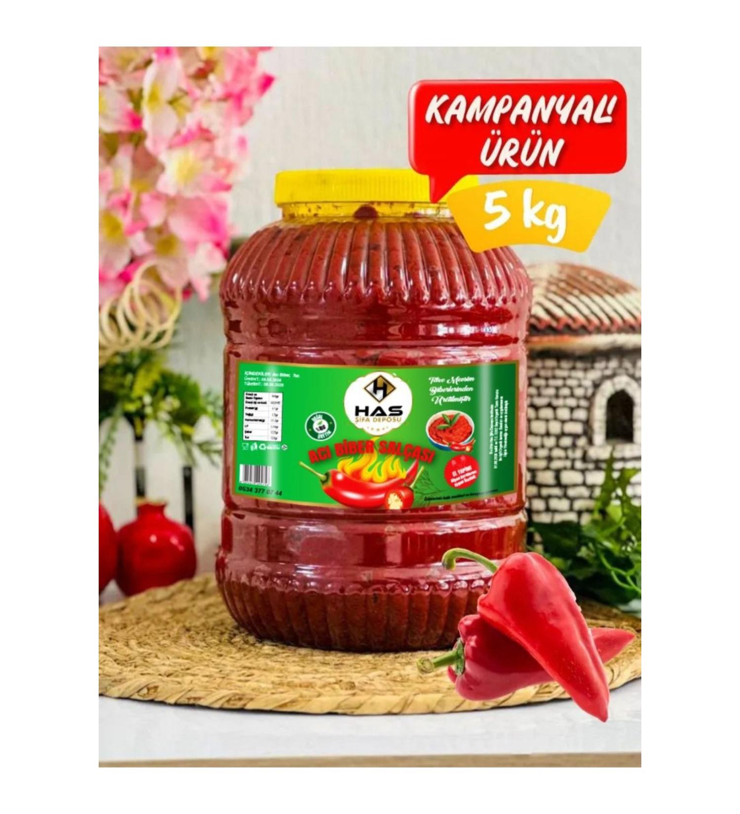 Has Healing Warehouse Gaziantep Sun Dried Handmade Hot Pepper Paste 5 kg