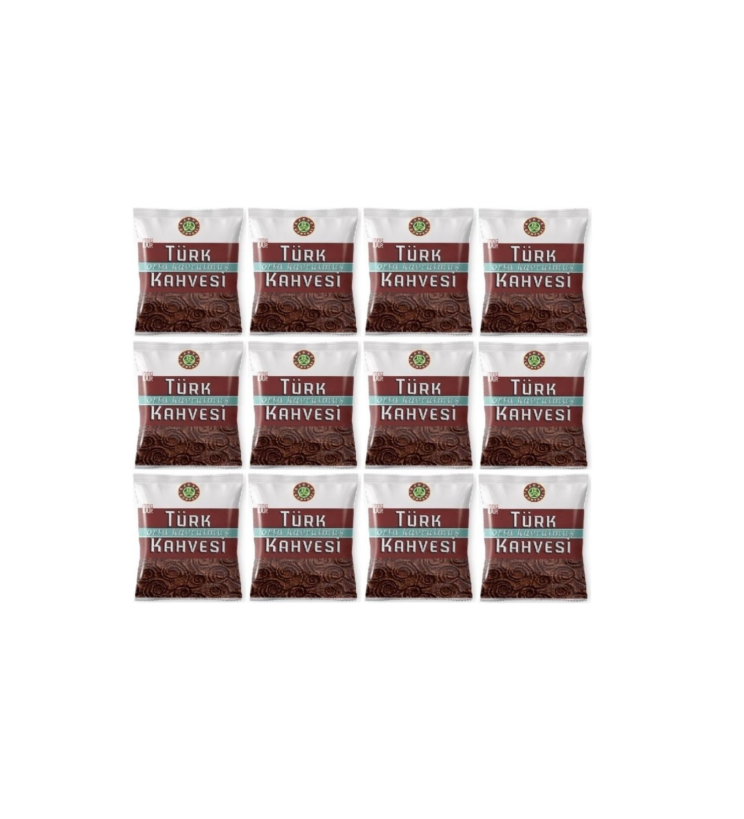 Kahve D nyas Medium Roast Turkish Coffee 100 Gr (Pack of 12)