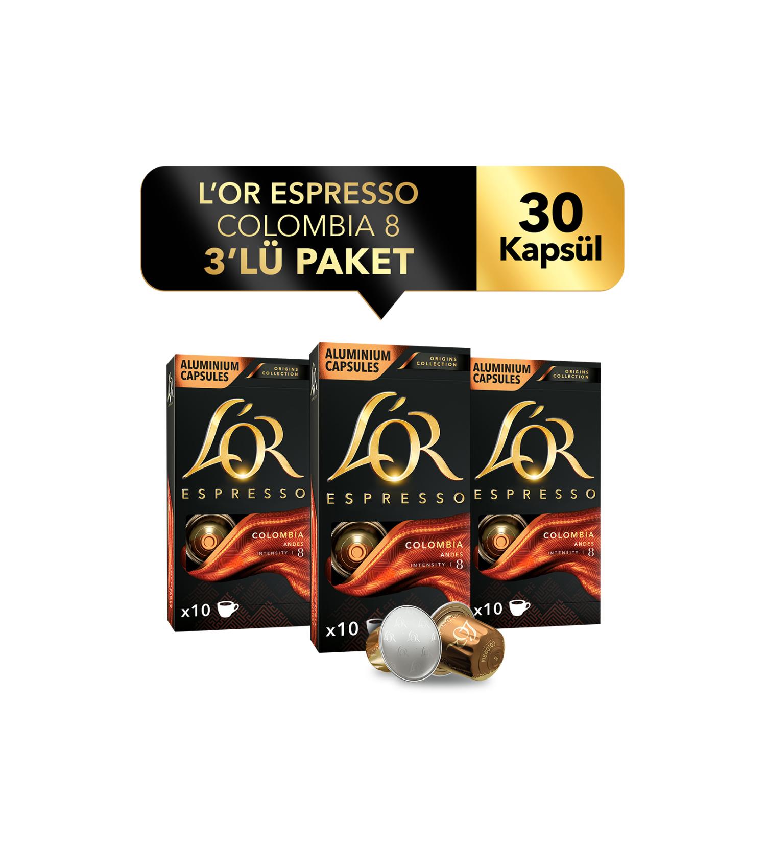 lor Espresso Origin Colombia 3 Pack 30 Capsules - Buy Online on GoSupps.com