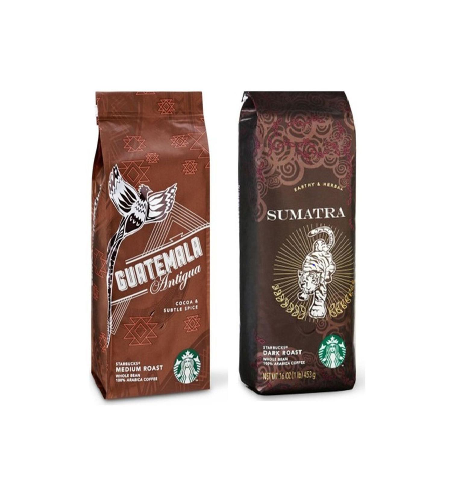 Starbucks Guatemala and Sumatra Filter Coffee 2 Packs 2x250 gr Beans
