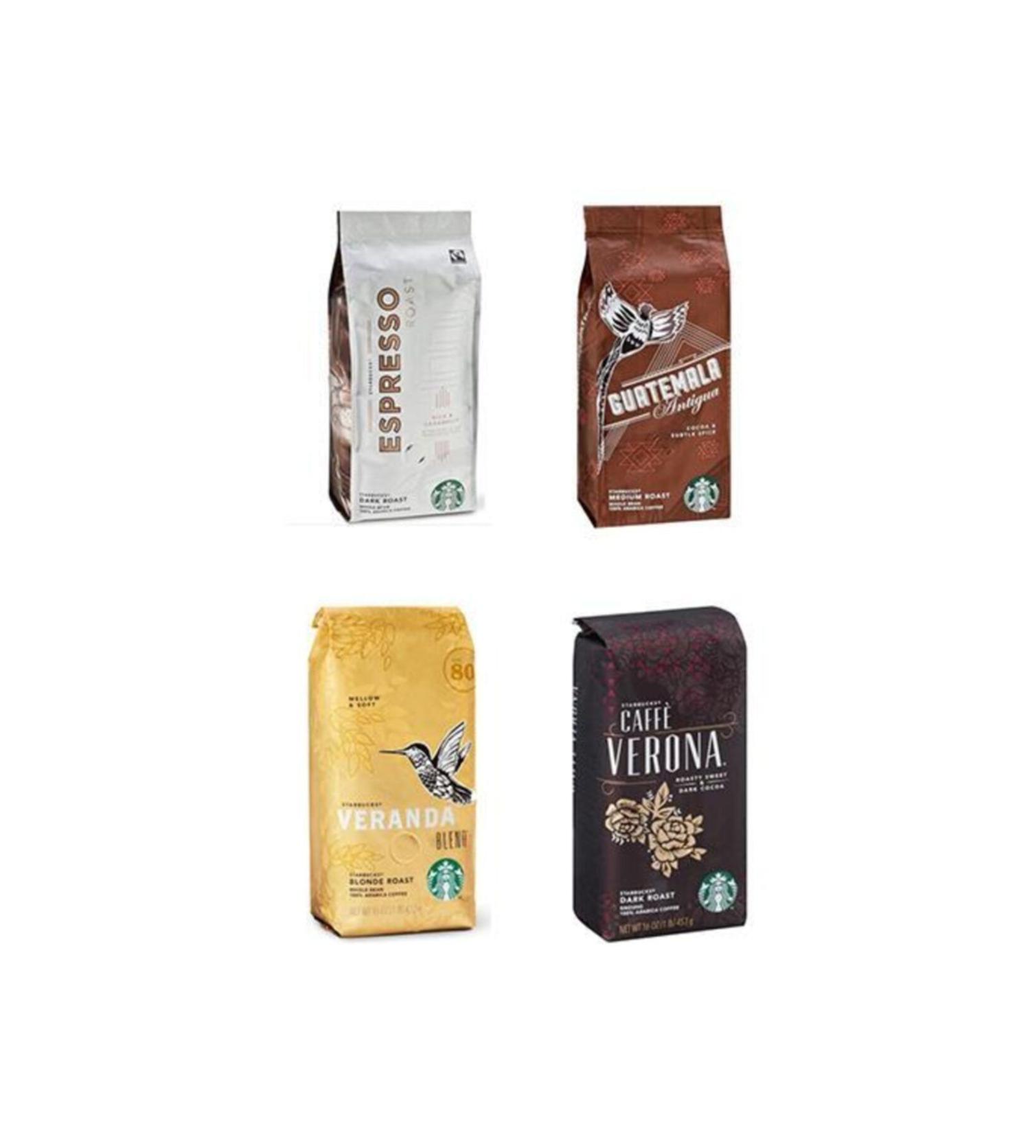 Starbucks Verona Veranda Dark Espresso and Guatemala Bean Coffee 4 Pieces 250 Gr