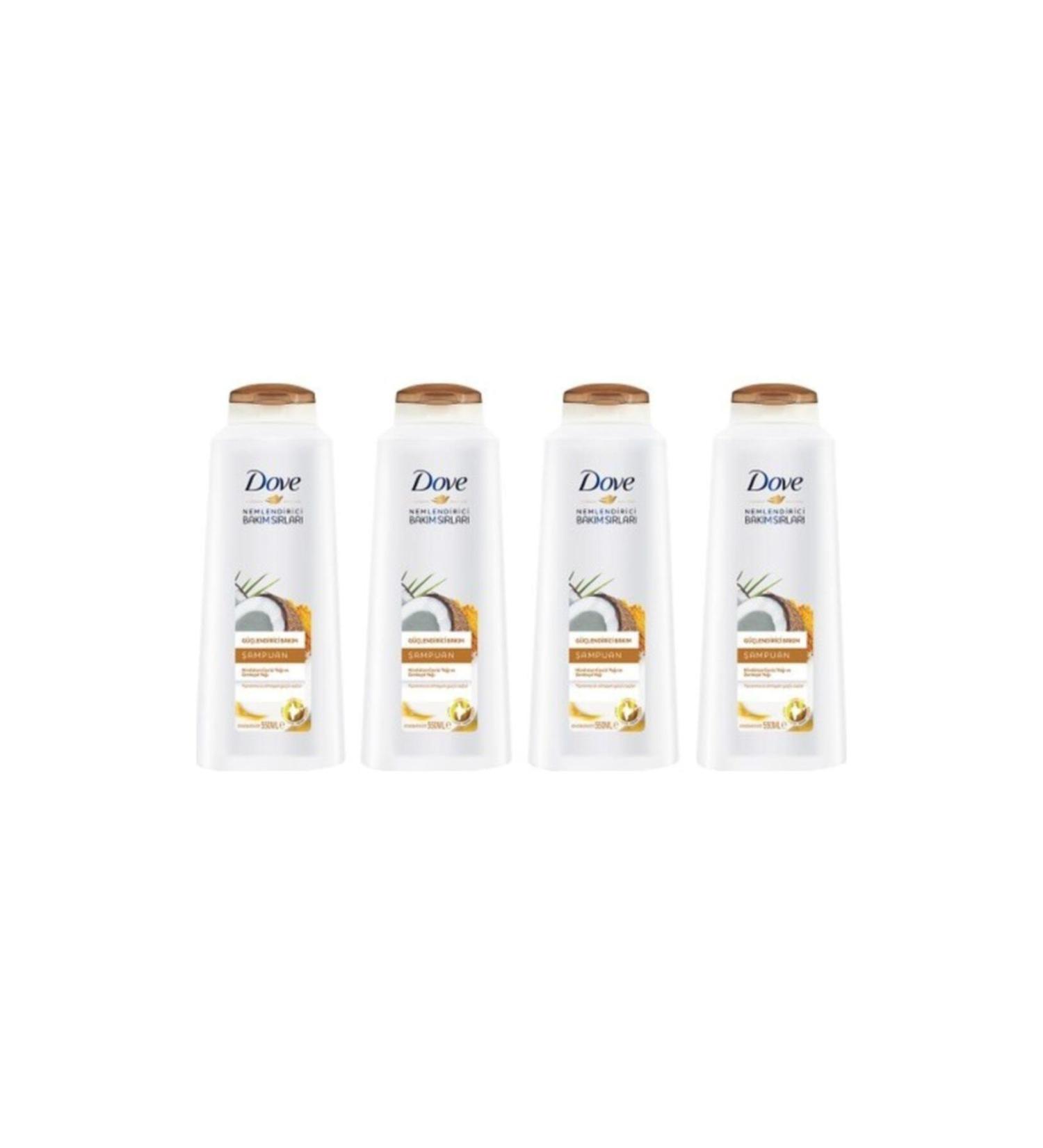 Dove Coconut Extract Strengthening Shampoo 550 ml X 4