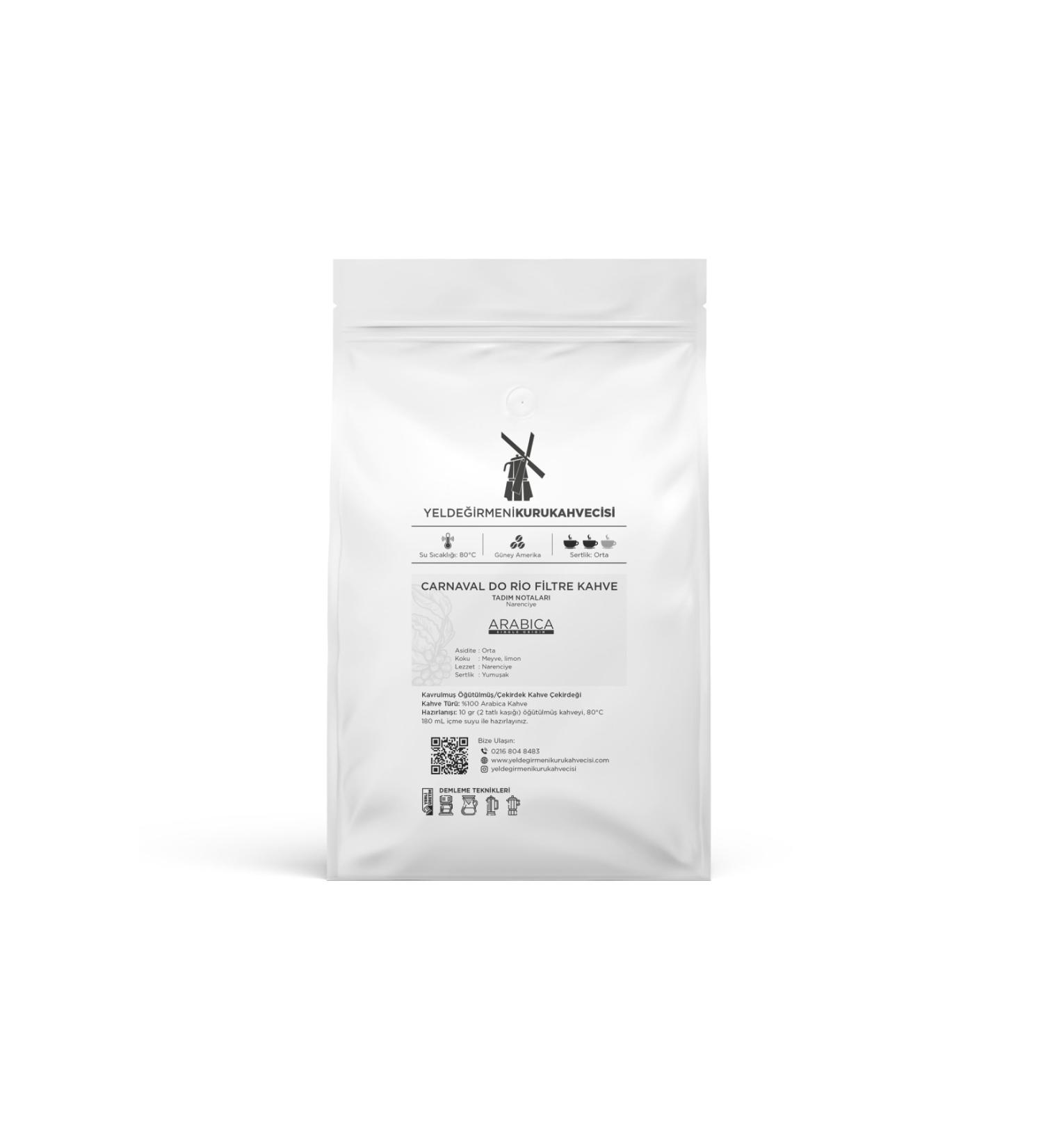 Yelde irmeni Kurukahvecisi Carnaval Do Rio Filter Coffee 250 gr