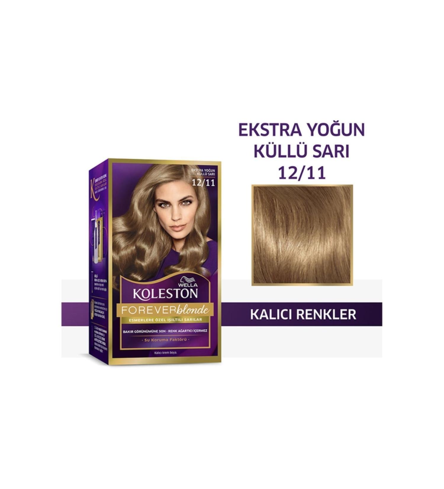 Wella Hair Dye 8/0 Light Blonde 2 Pieces + Coloring Set