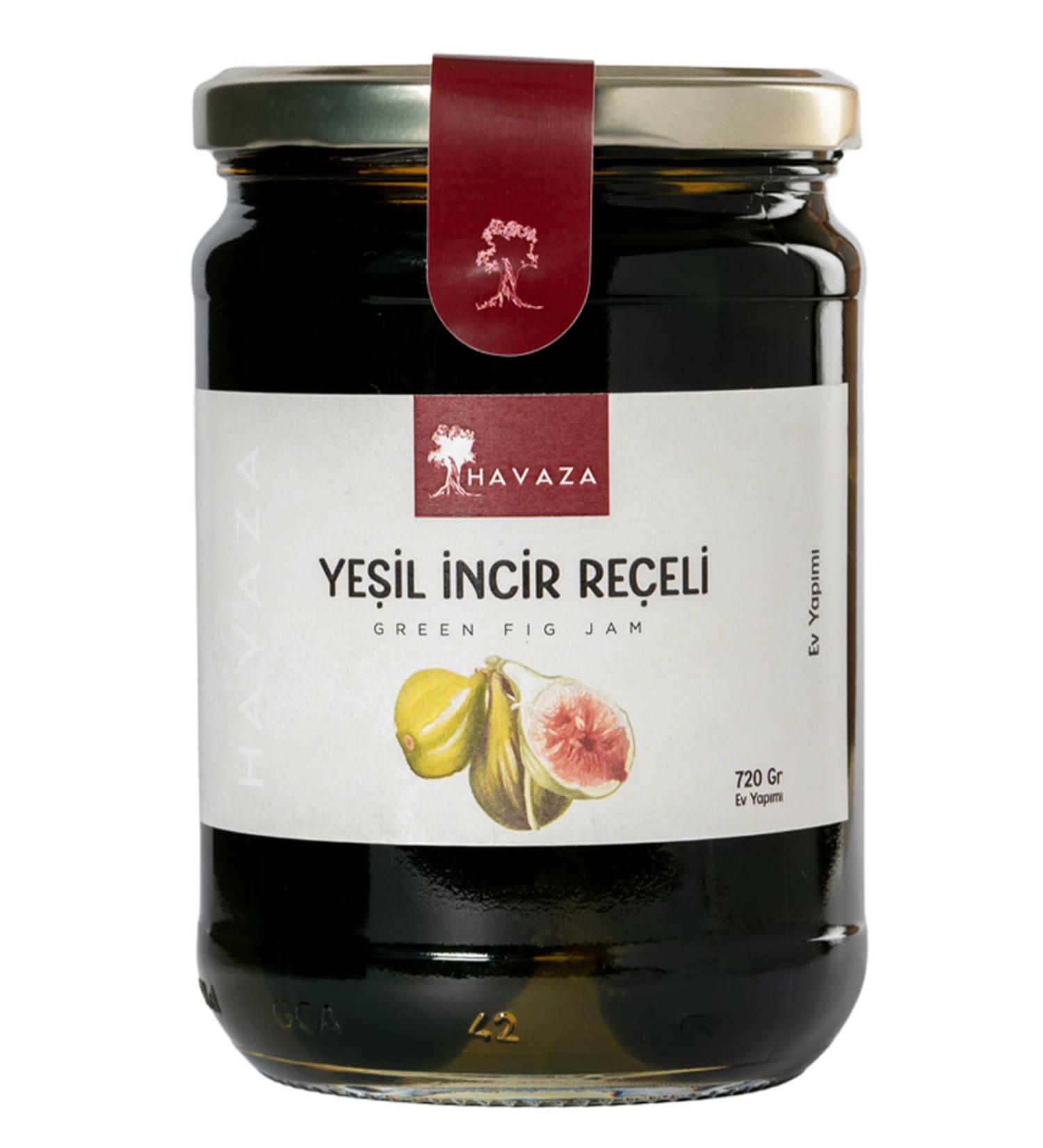 Havaza Green Fig Jam - 720 Gr. (HOME MADE TRADITIONAL)