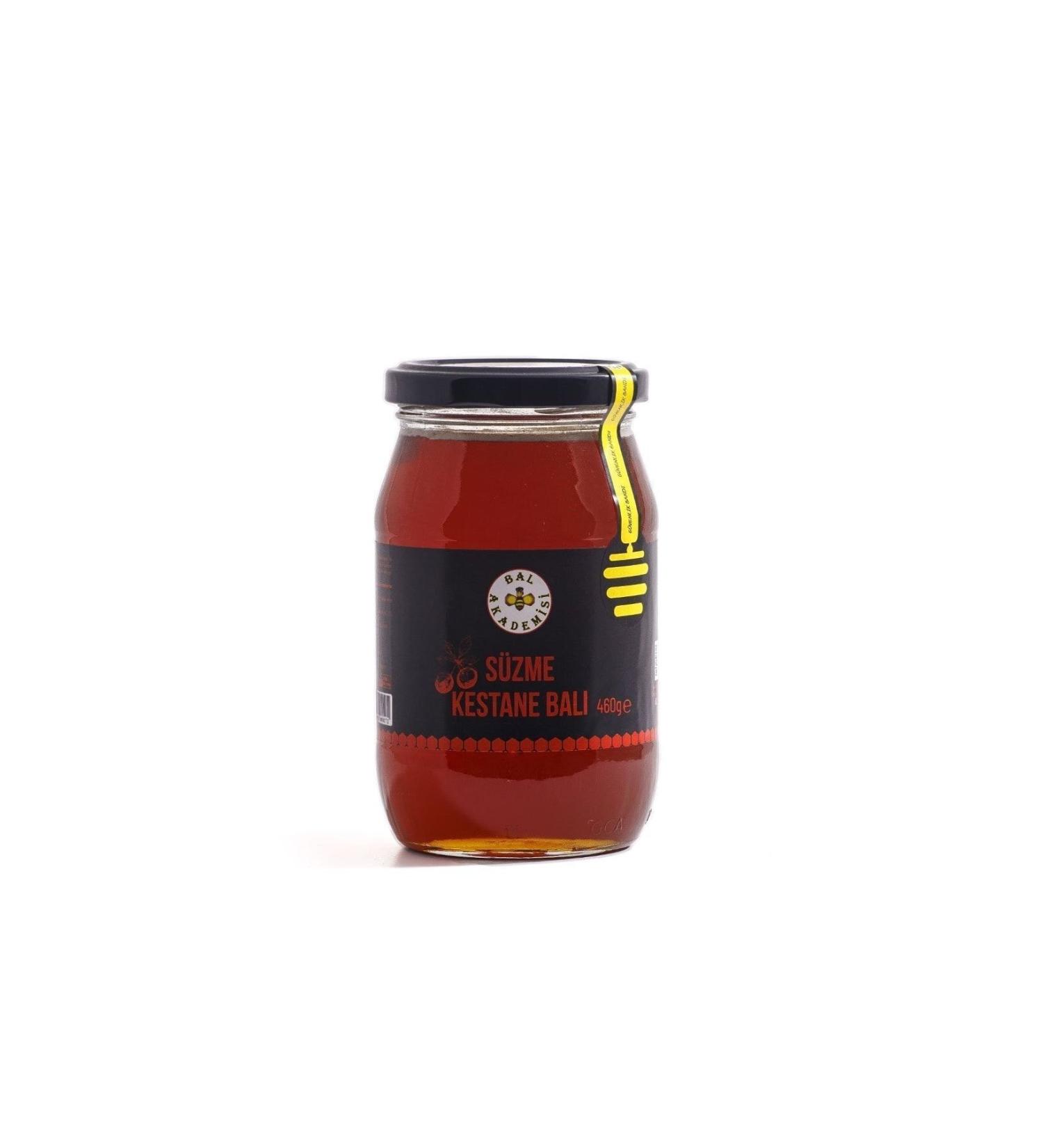HONEY ACADEMY Pure Chestnut Honey 460 Gr (Natural and Additive-Free) - (From the Black Sea Region)