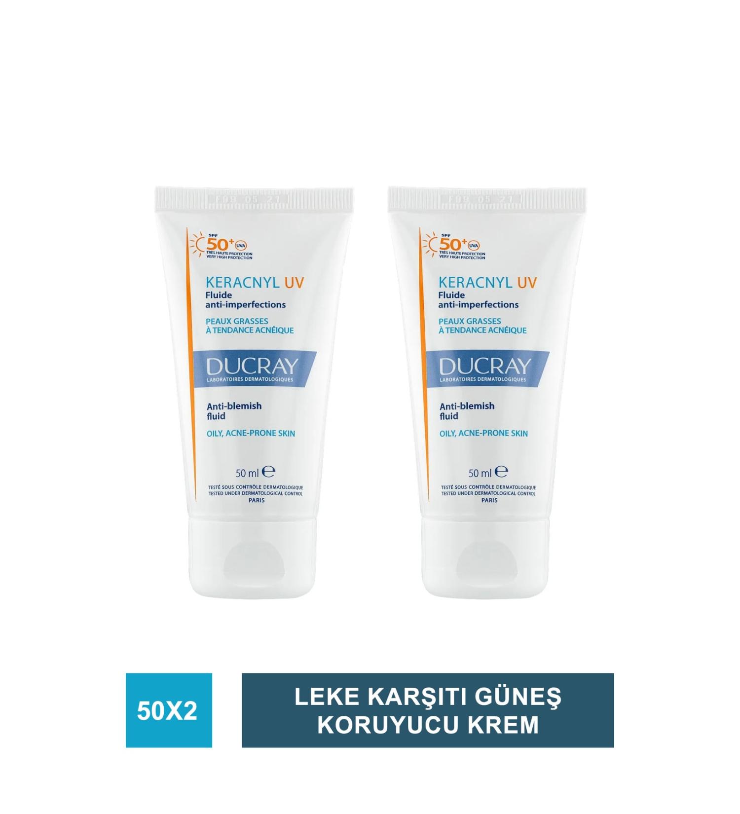 Ducray Keracnyl Uv Spf50+ Anti Blemish Fluid 50x2 Ml
