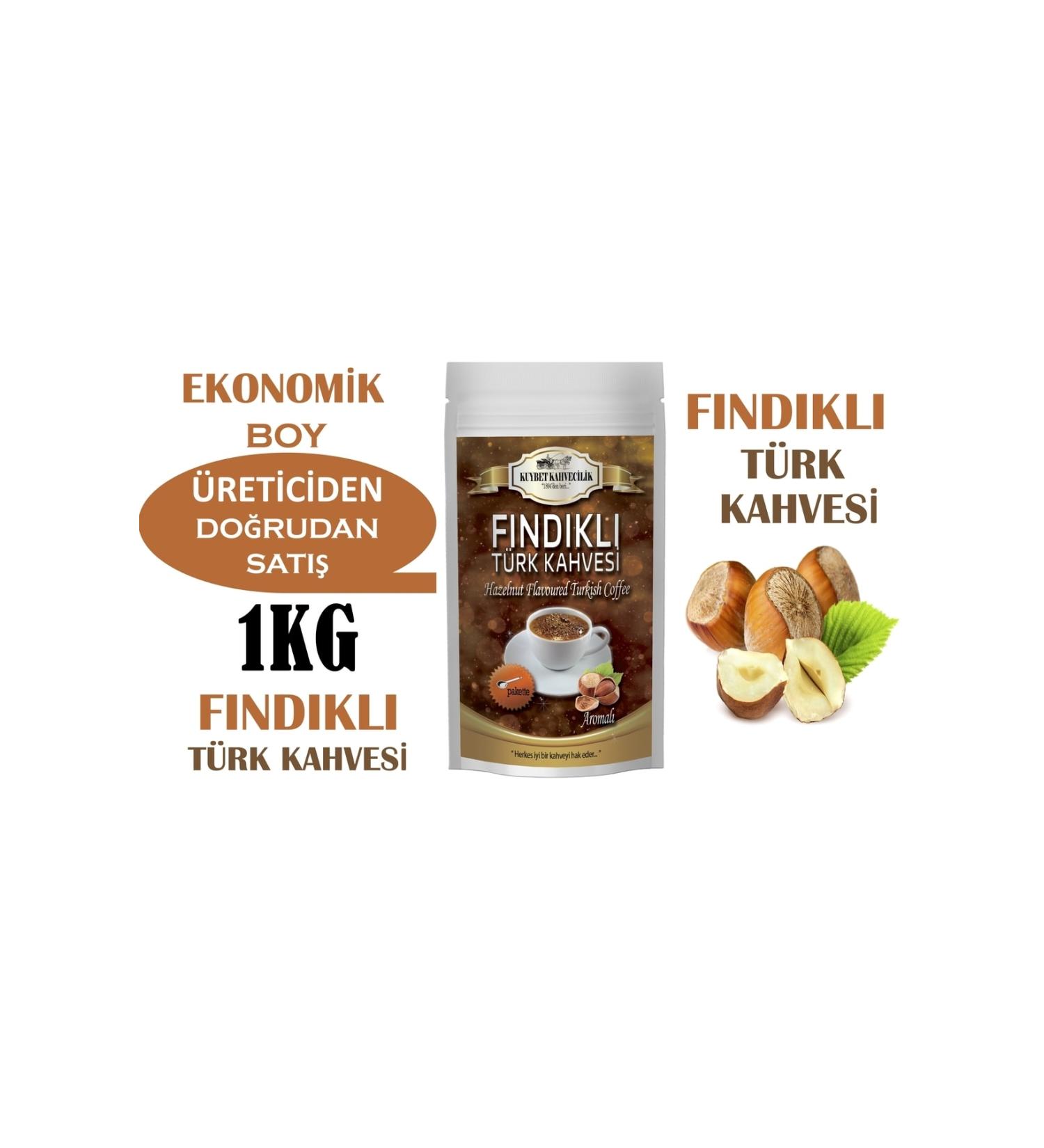 KUYBET KAHVECILIK 1 Kg Hazelnut Flavored Turkish Coffee