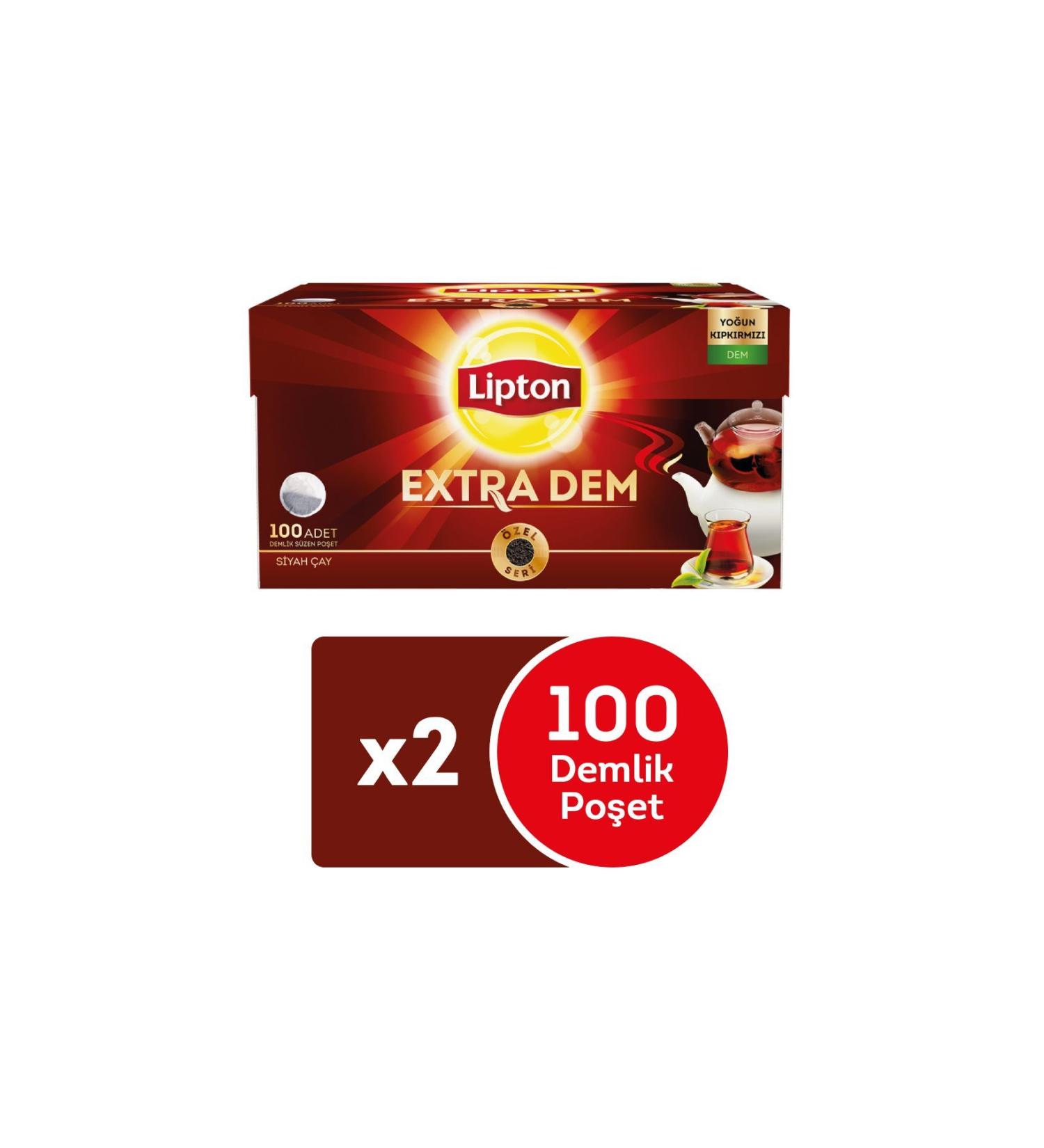 Lipton Extra Dem Teapot Tea Bag 100 x 2 Pieces