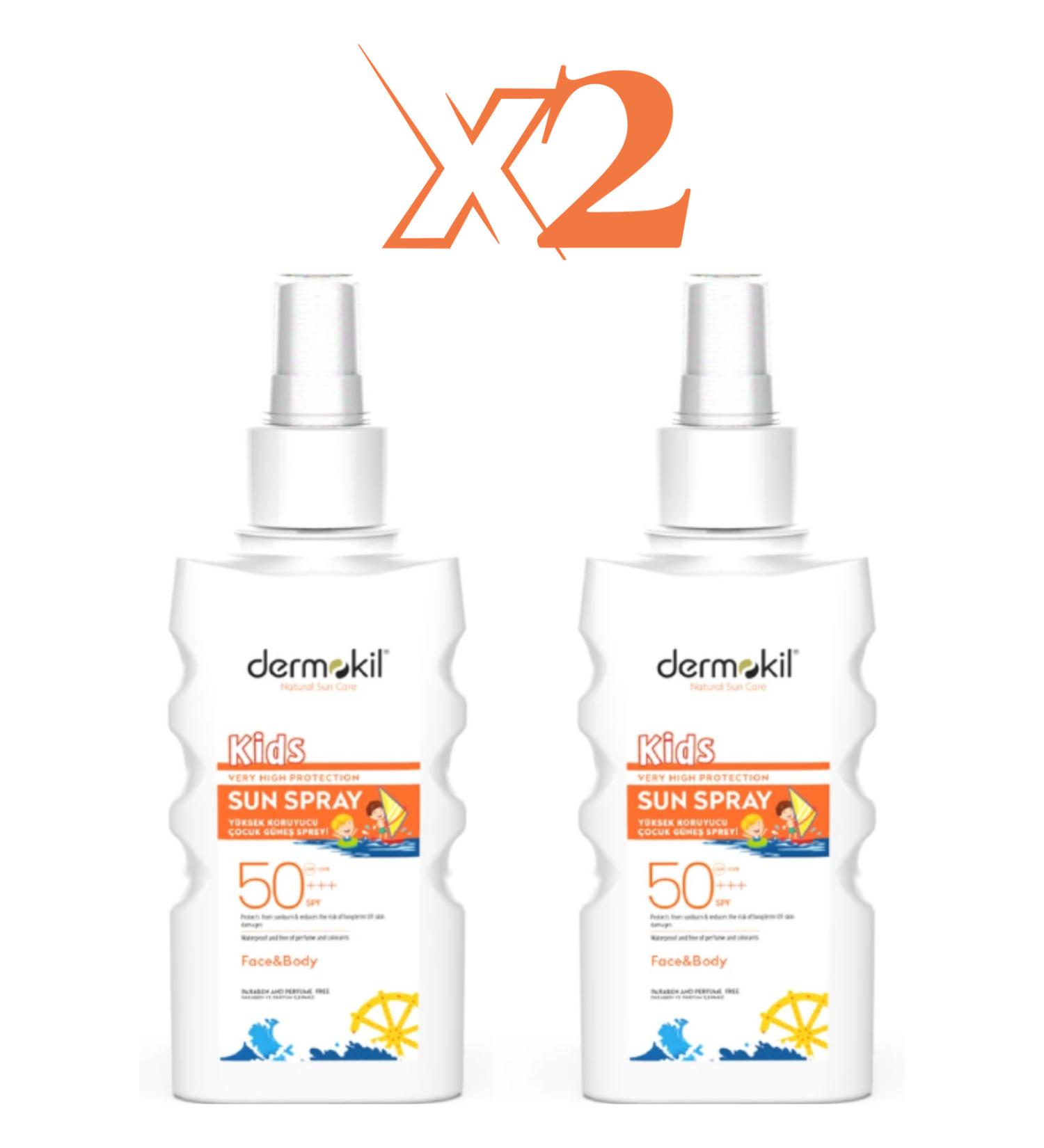 Efsoon Organics 50+++SPF High Protection Children's Sun Spray 200 ml x 2 Pcs