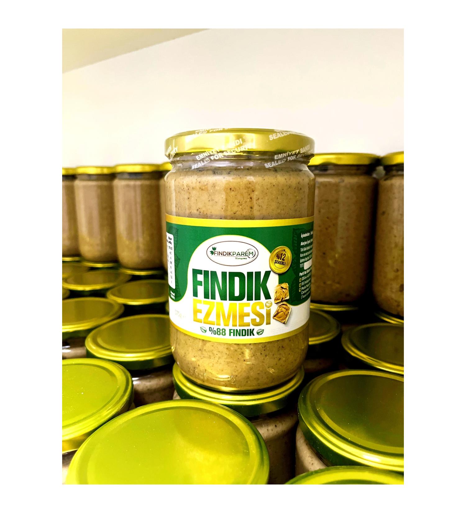 F nd kparem HAZELNUT PASTE (HAZELNUT-SUGAR) 575 GR WITHOUT ADDITIVES