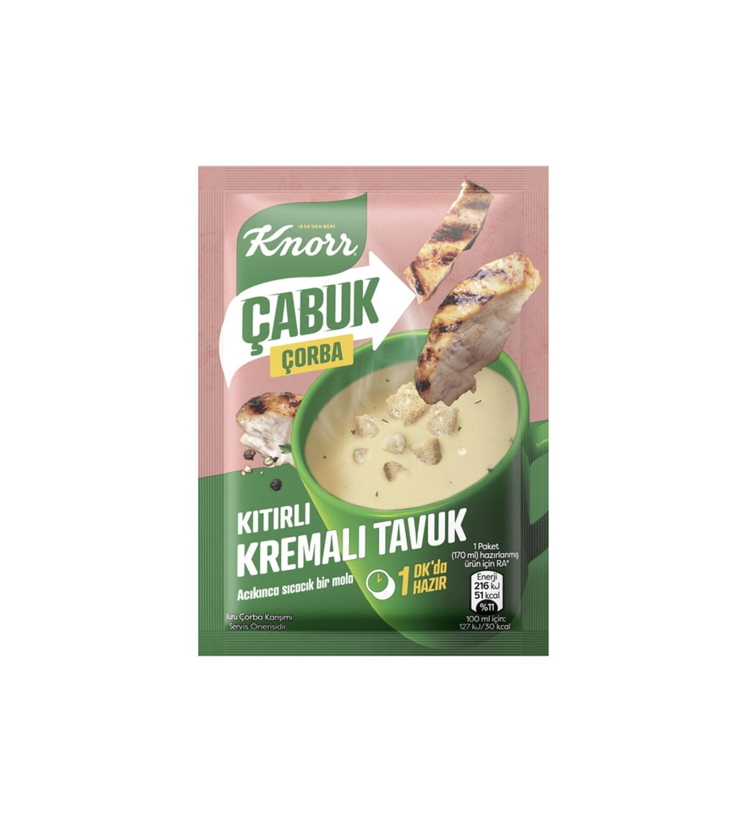 Knorr Quick Soup Crispy Creamy Chicken 18 gr Pack (20 PIECES)