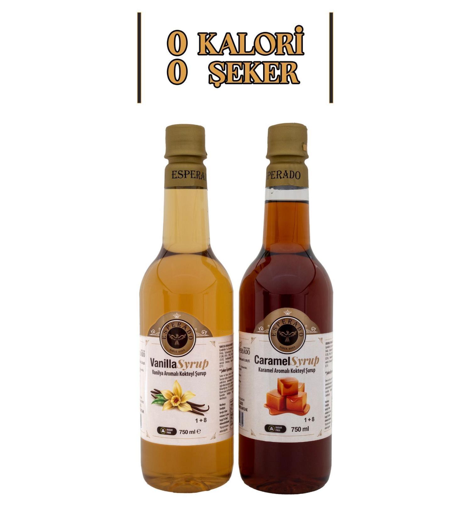 ESPERADO Sugar Free Vanilla * Caramel Flavored Coffee Syrup - Set of 2 -750 ml X 2 Pcs. - Buy Online on GoSupps.com