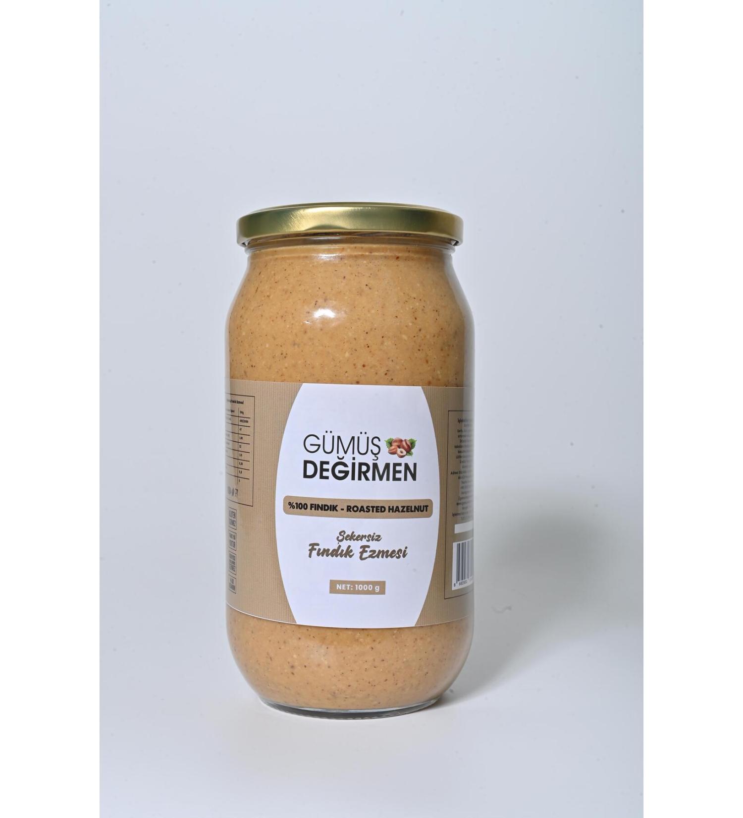 SILVER MILL SUGAR-FREE HAZELNUT PASTE 420GR GLASS JAR