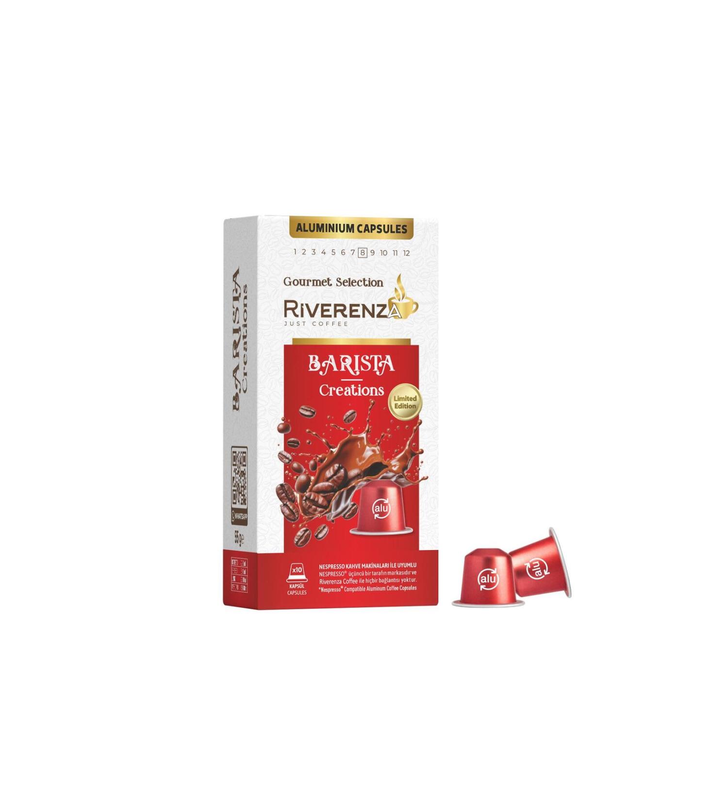 Riverenza Limited Edition Gourmet Selection Aluminum Nespresso Compatible Capsule Coffee Barista Creations 1x10