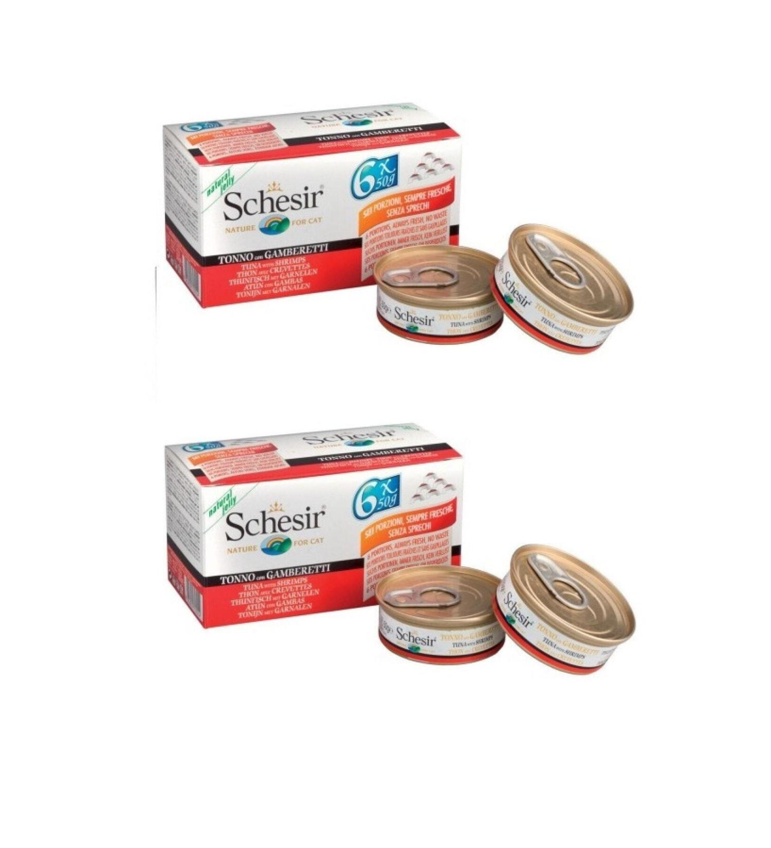 Schesir Multipack Chicken Cat Canned Food 6 X 50 Gr. 2 Pack